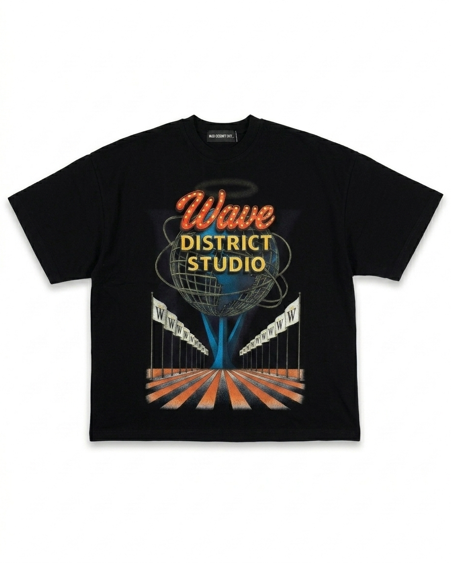 District Globe Black Tshirt