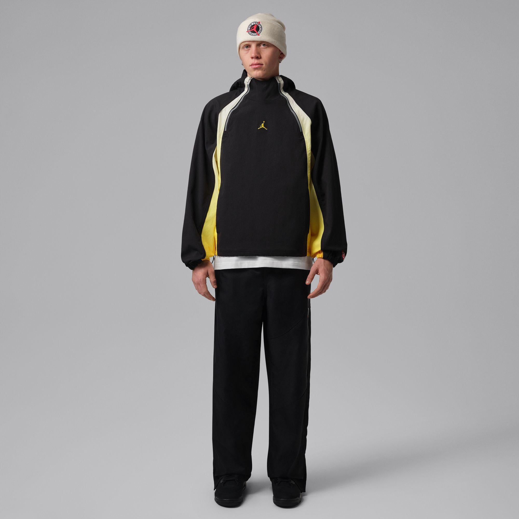Jordan Flight Lightweight Half-Zip Hoodie “Black/Speed Yellow”