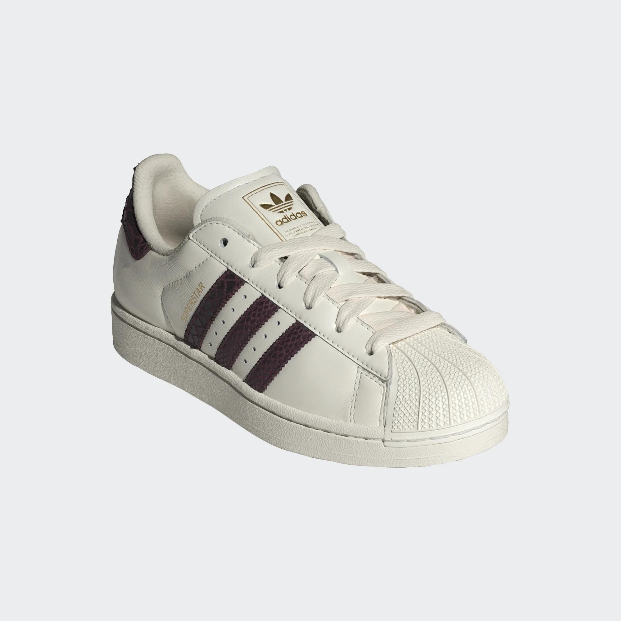 SUPERSTAR II W OWHITE/MAROON/GOLDMT