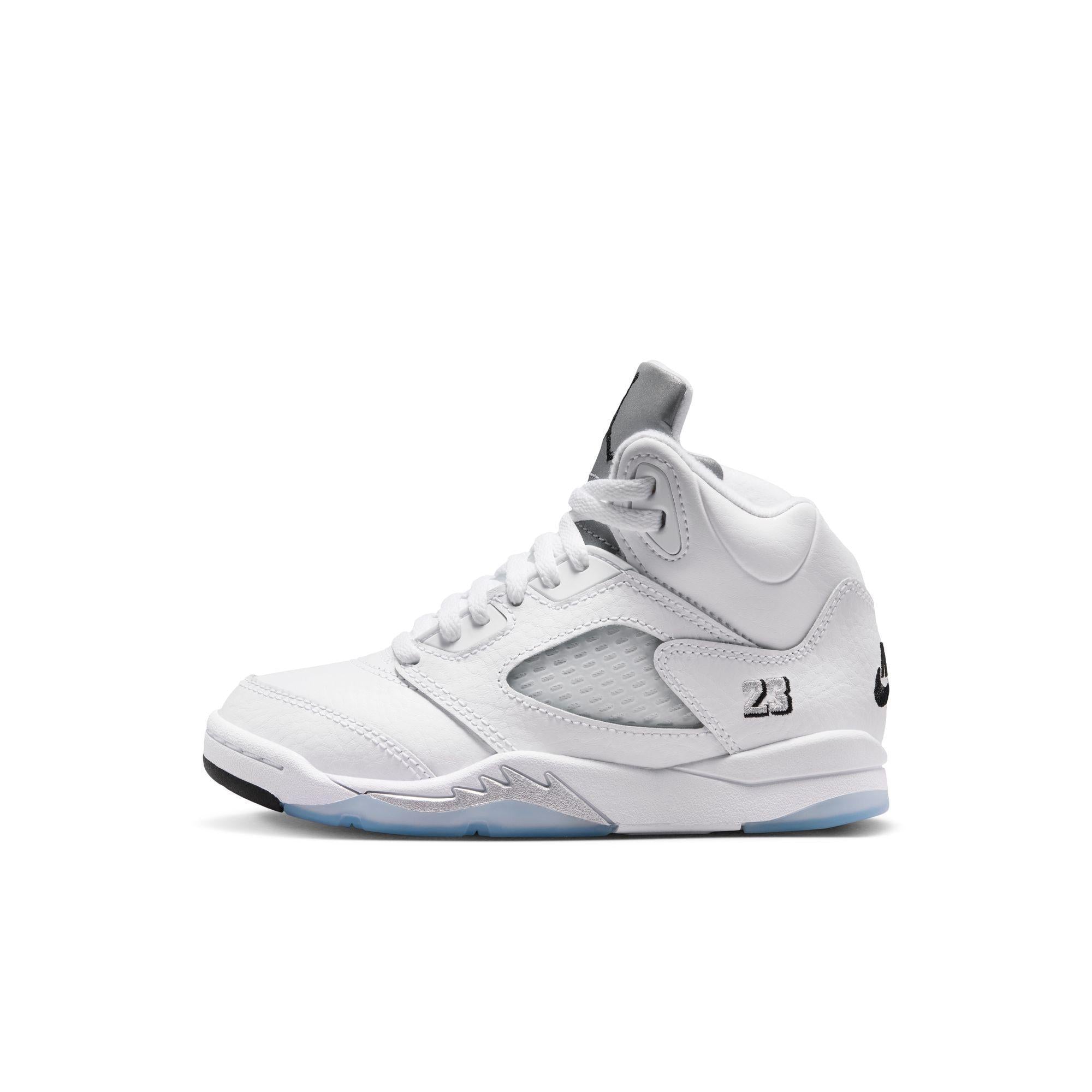 Jordan 5 Retro Preschool “White Metallic”