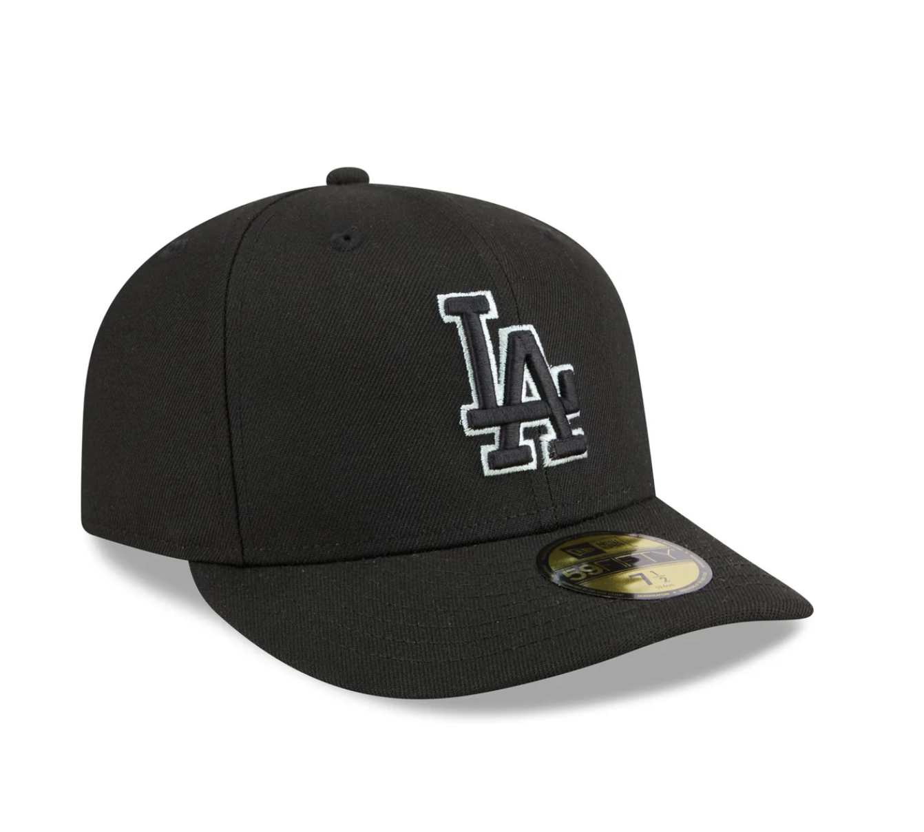 New Era Los Angeles Dodgers Black Pre-Curve 59FIFTY Fitted