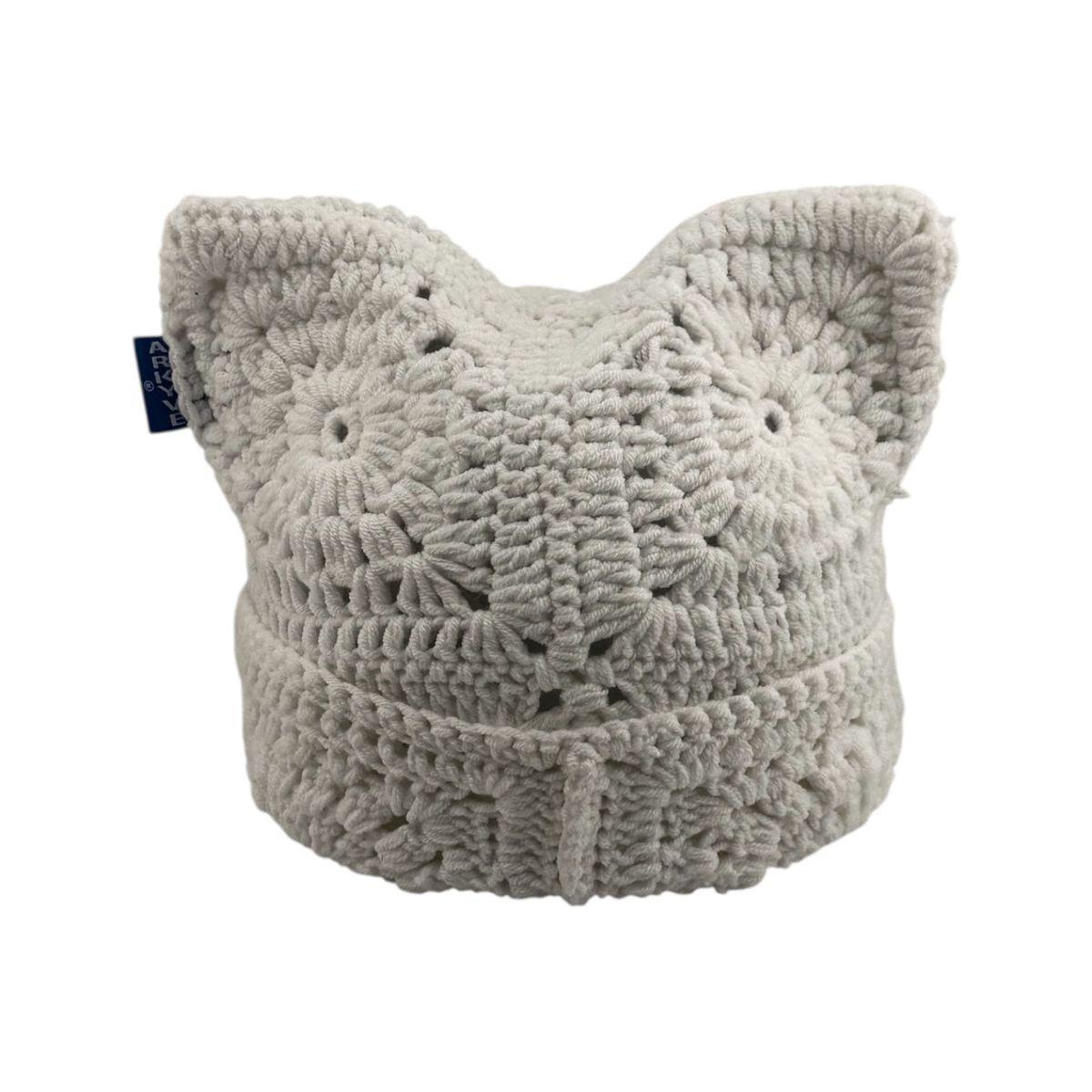 Snow Crochet Cat Hat
