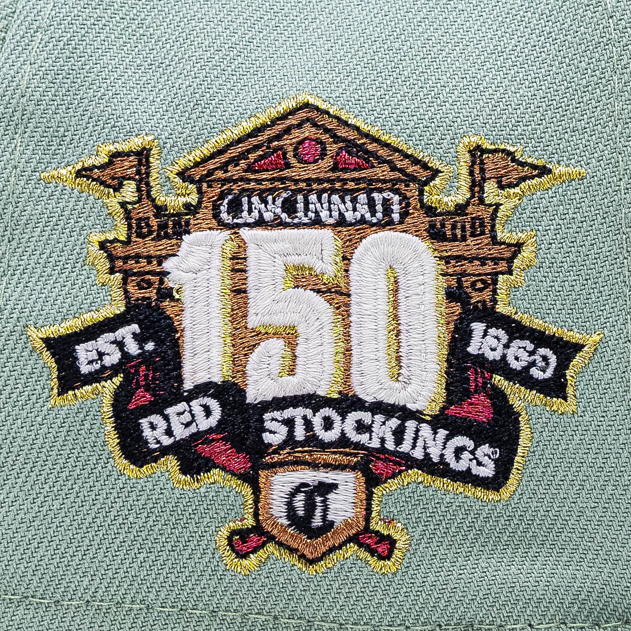 New Era Cincinnati Reds 150th Anniversary Patch Fitted