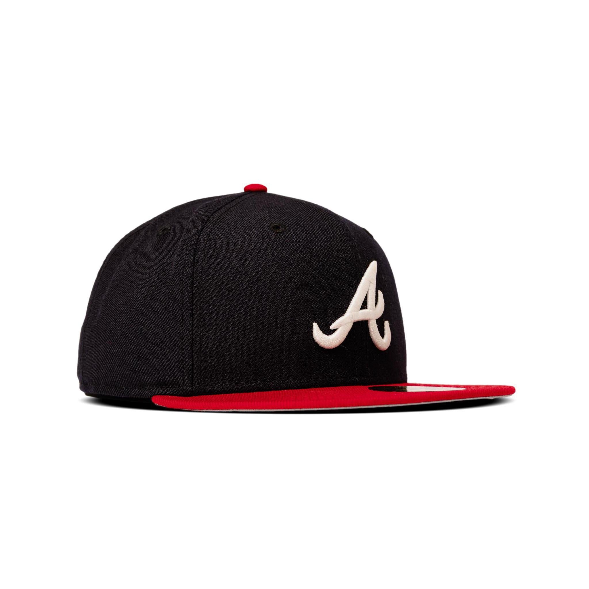 New Era Atlanta Braves Fitted Navy Scarlet
