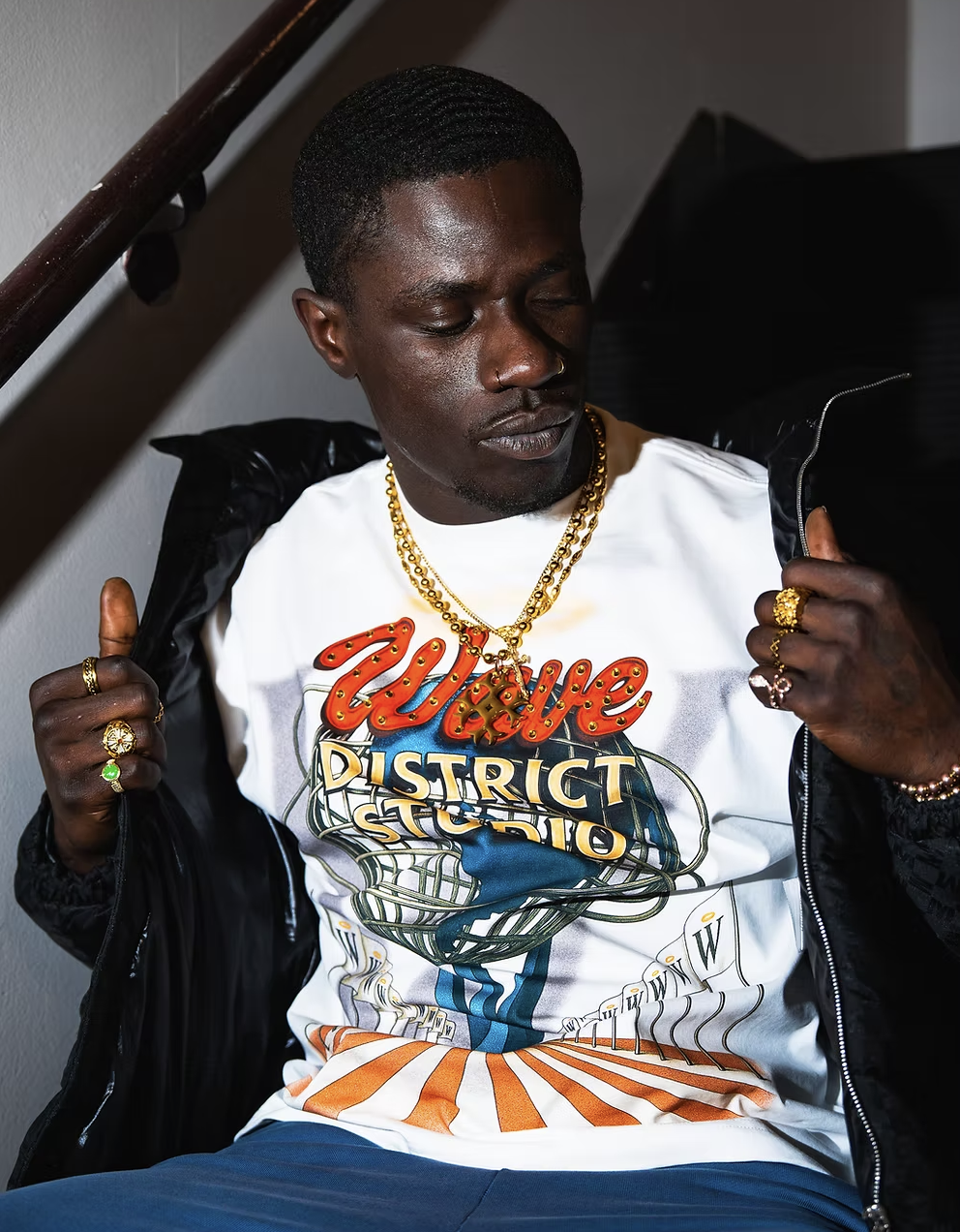 District Globe White Tshirt