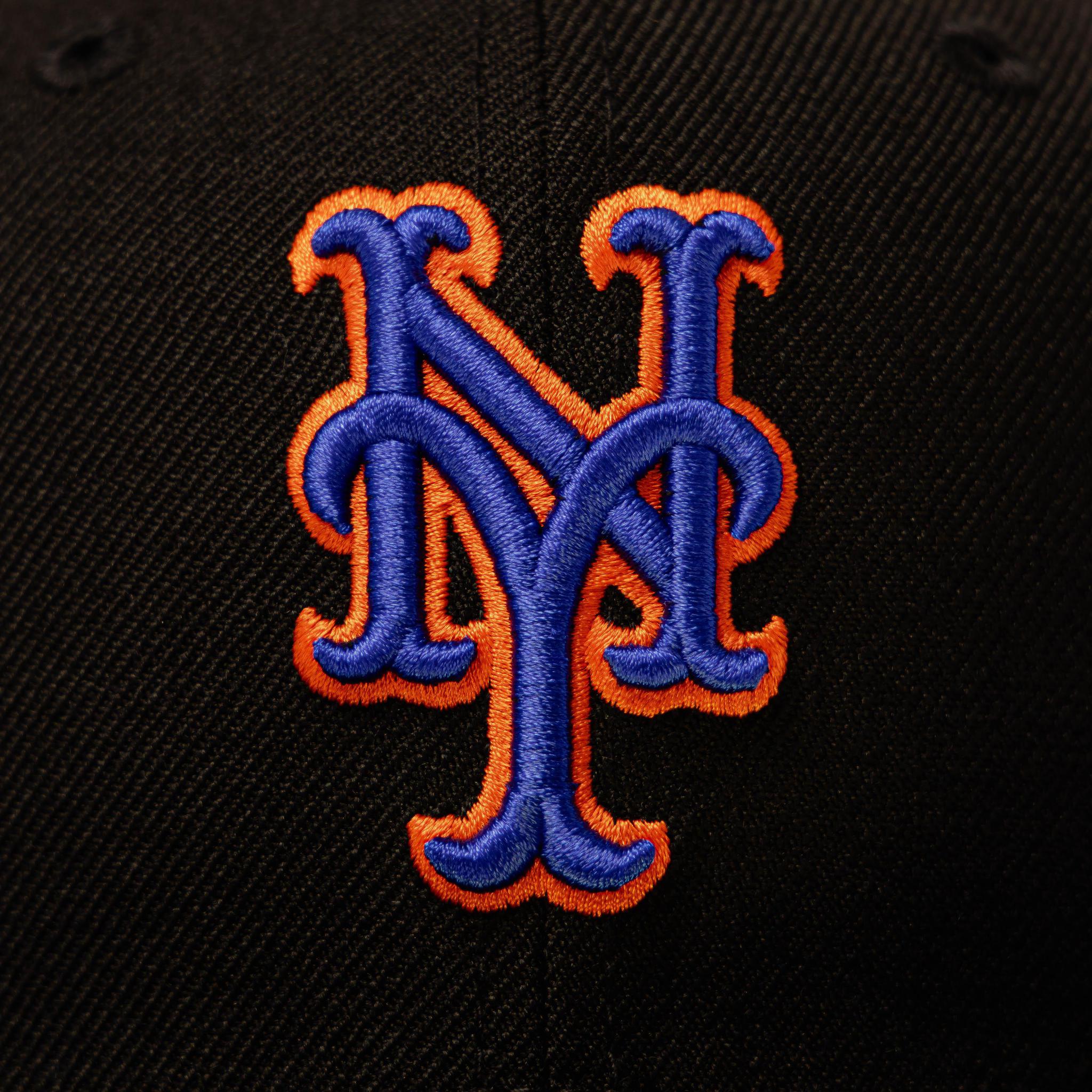 New Era New York Mets Black Royal Blue Fitted