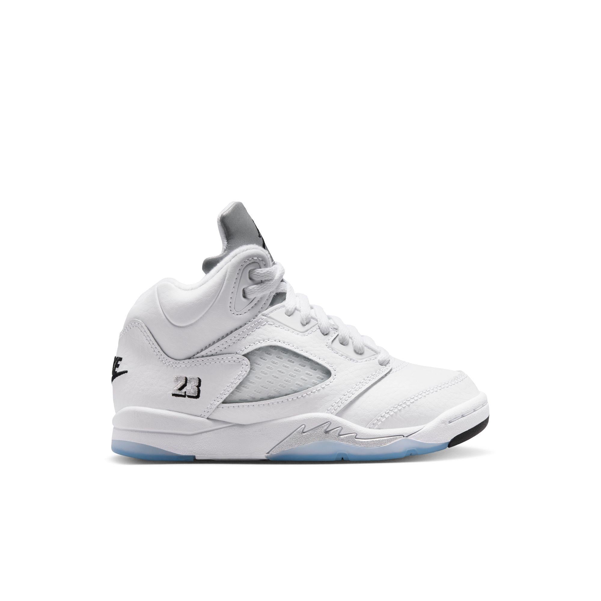 Jordan 5 Retro Preschool “White Metallic”