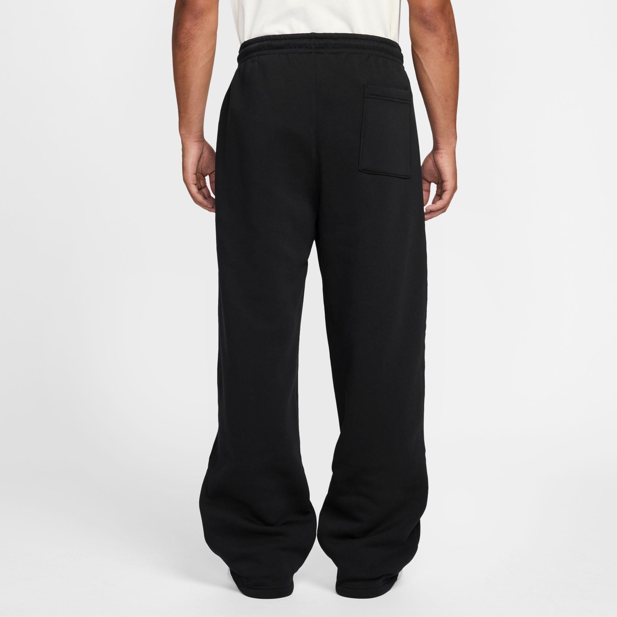 Jordan Brooklyn Fleece Oversized Open-Hem Pants “Black”