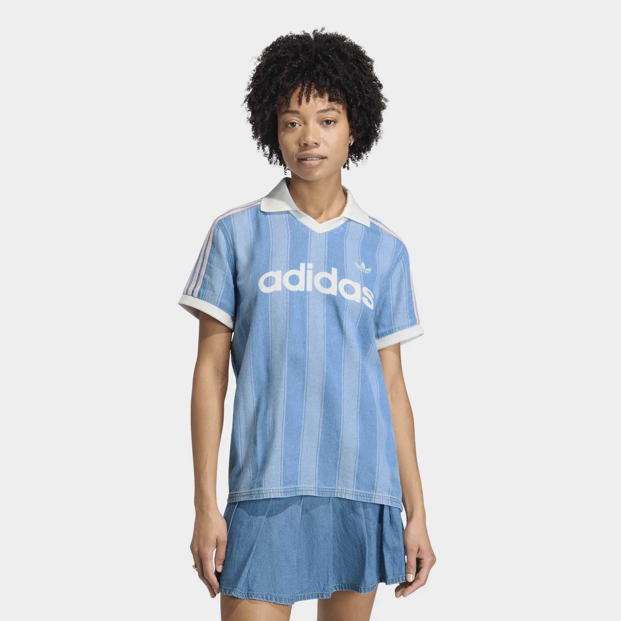 WOMEN DENIM FOOTBALL JERSEY