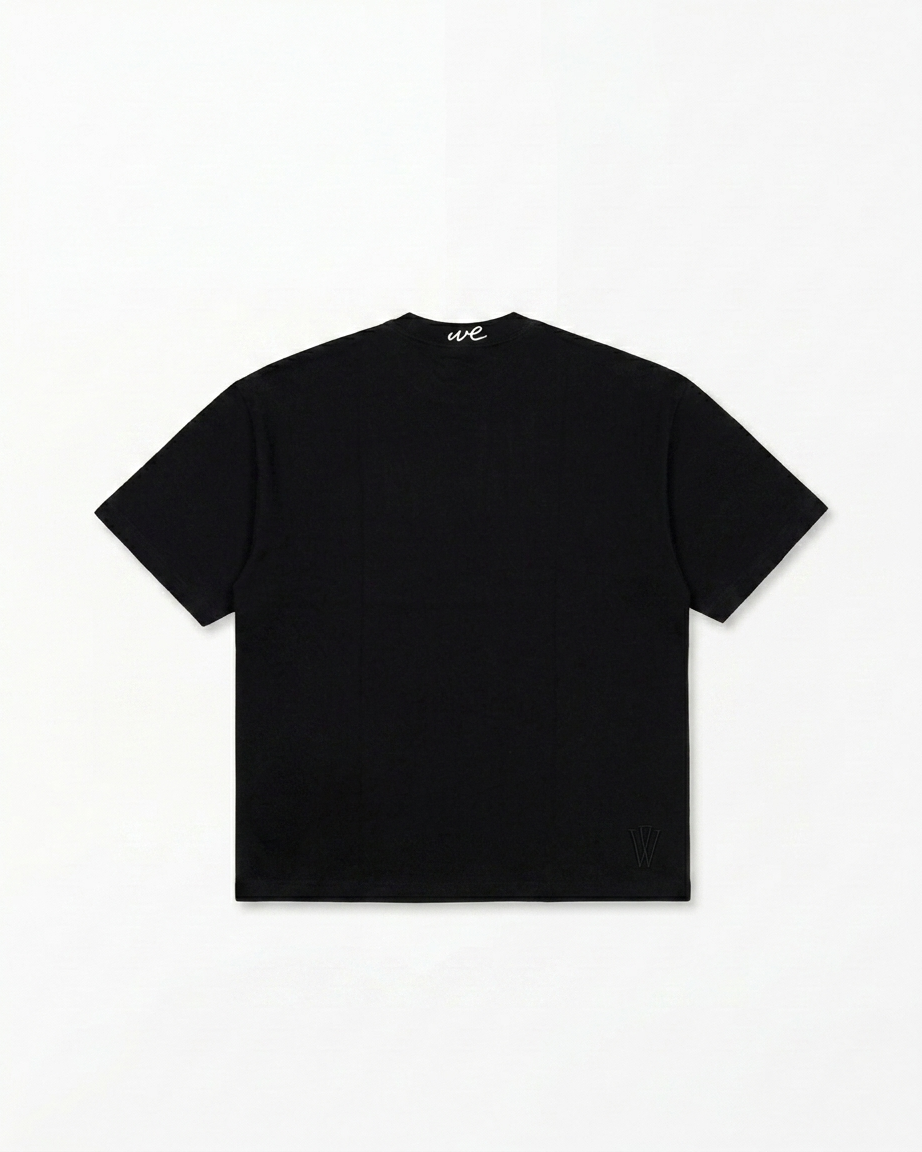 Mystic Wave Black Oversized Tshirt