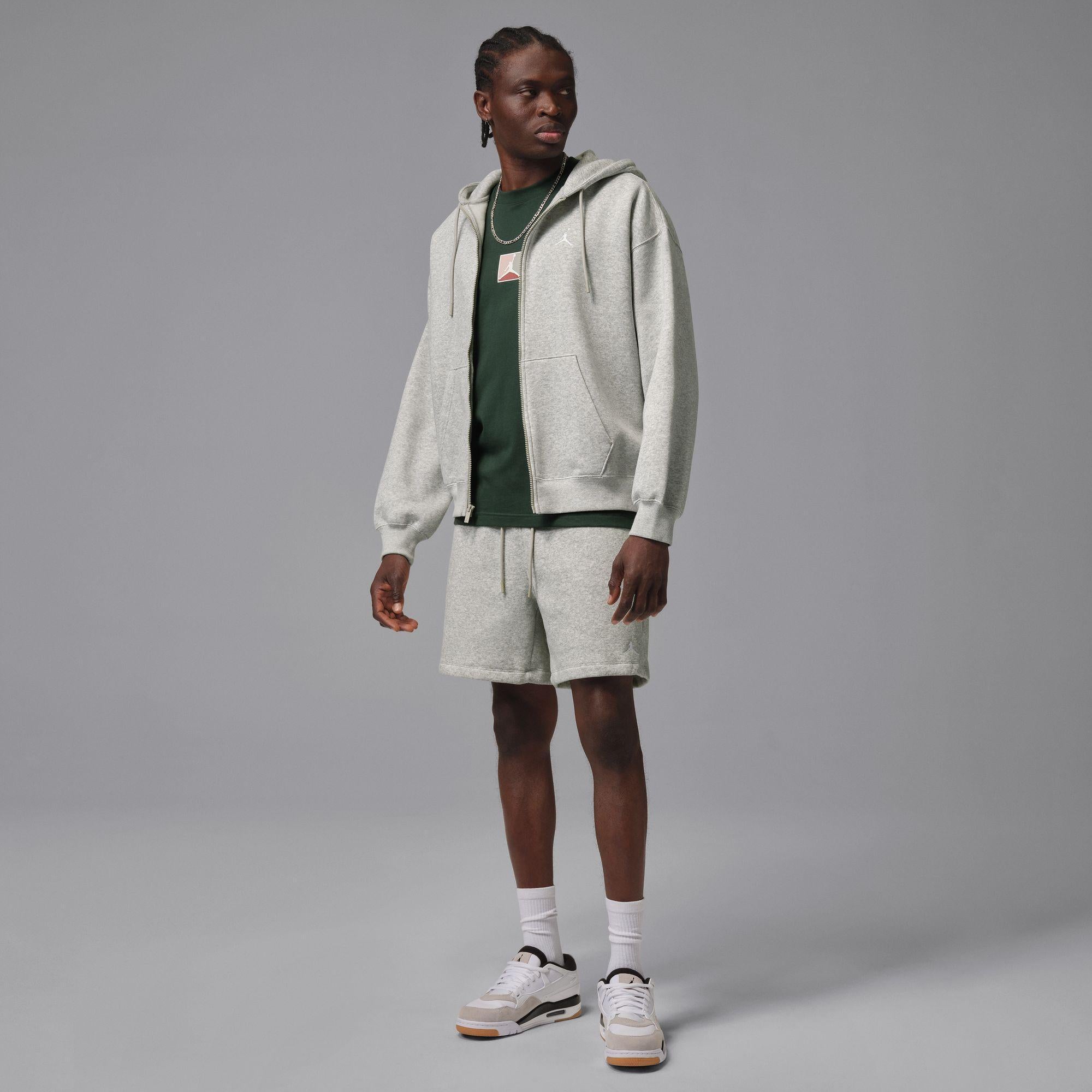 Jordan Brooklyn Brooklyn Fleece Shorts “Grey Heather”