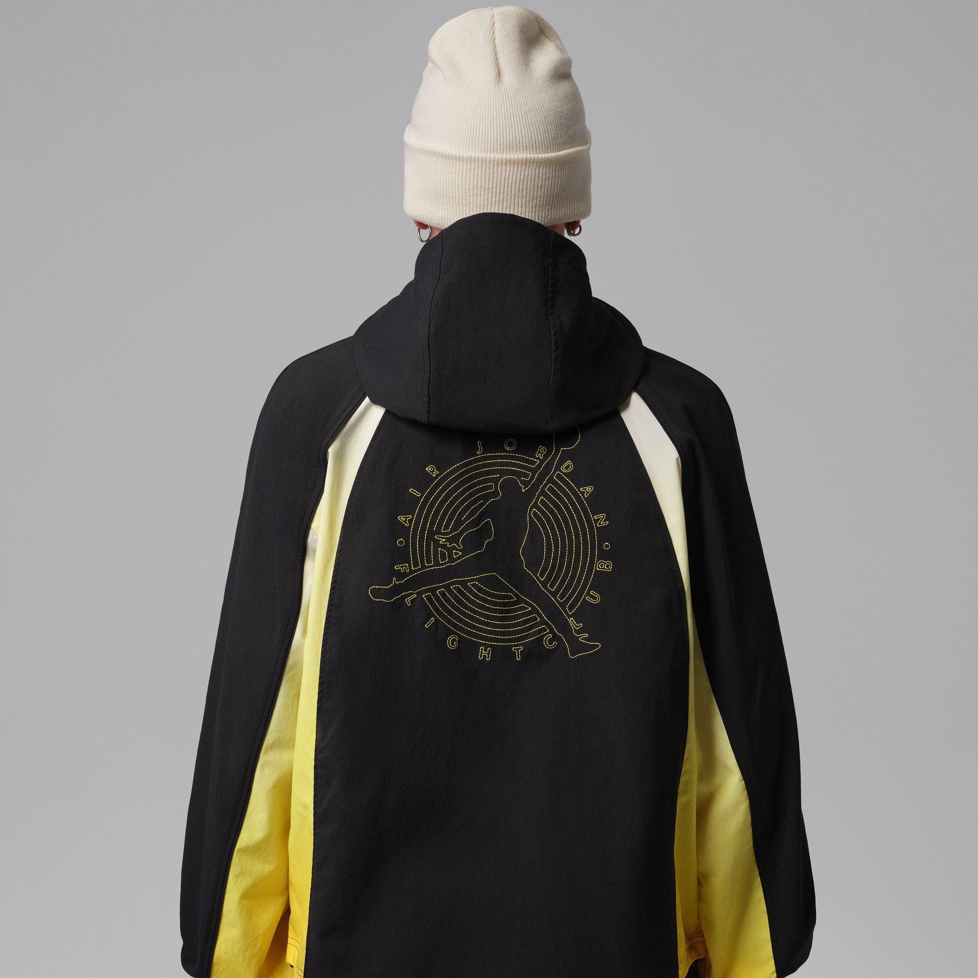 Jordan Flight Lightweight Half-Zip Hoodie “Black/Speed Yellow”