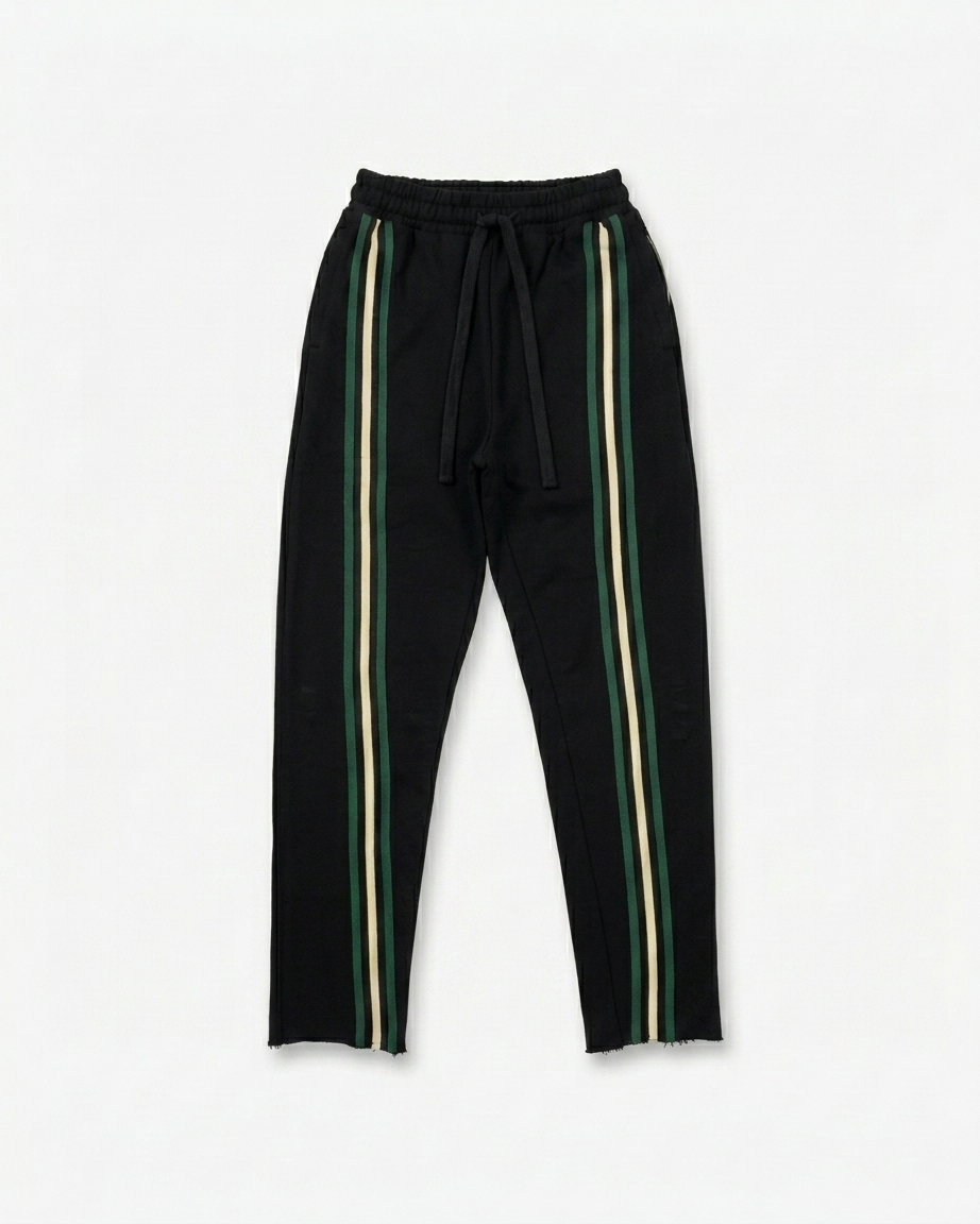 Crew District Black & Green Pant