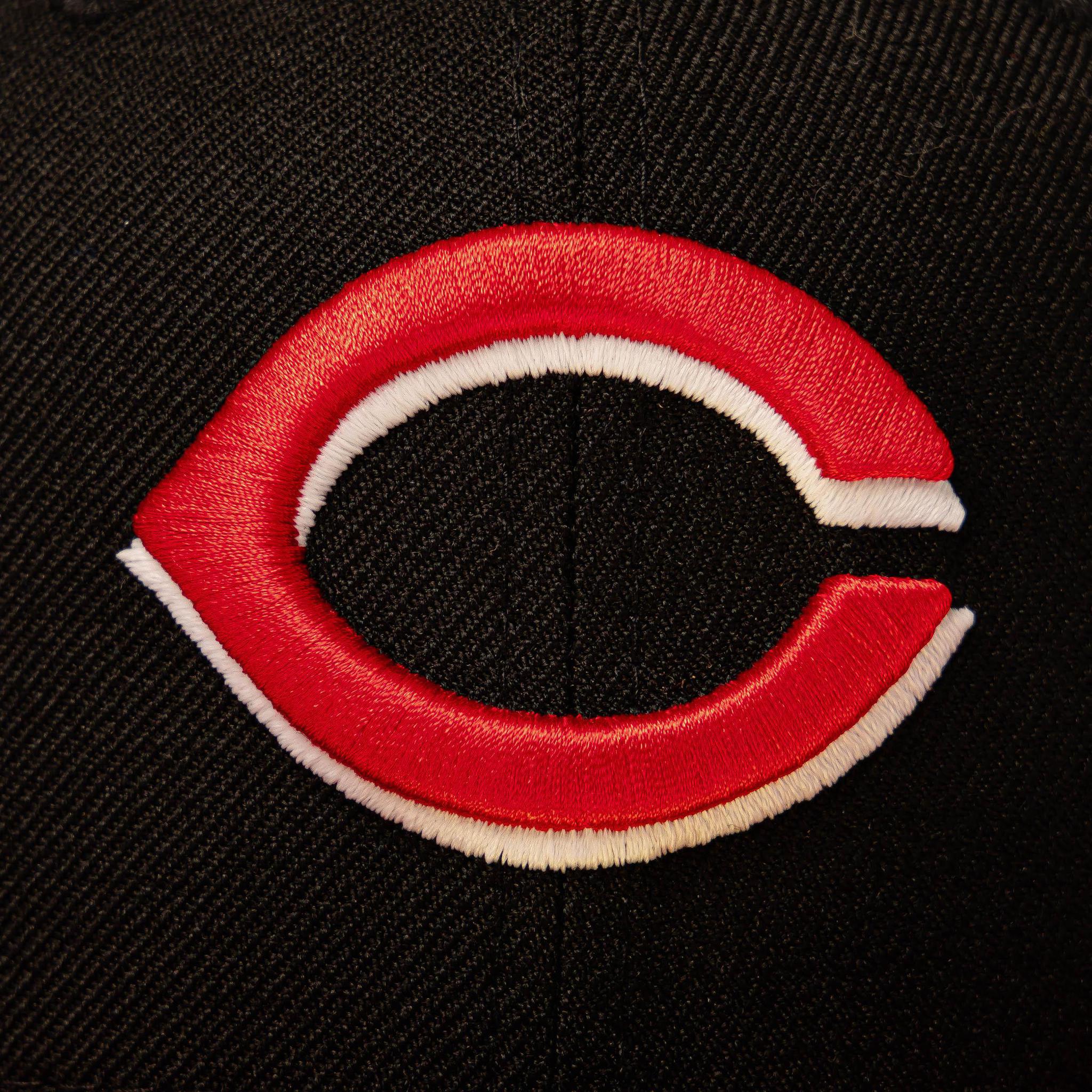 New Era Cincinnati Reds Fitted Black Scarlet