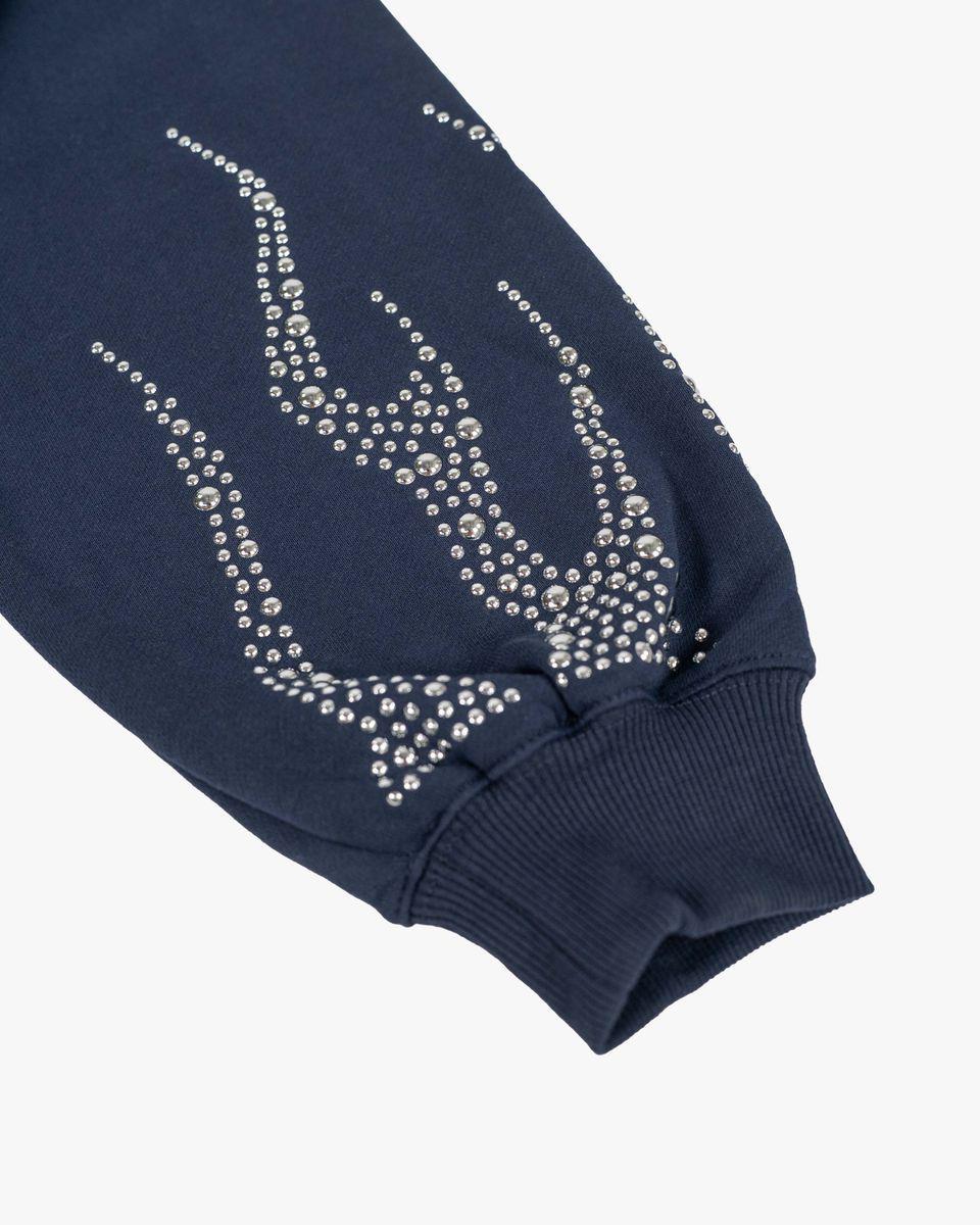 EPTM NAVY METAL FLAME ZIP UP HOODIE