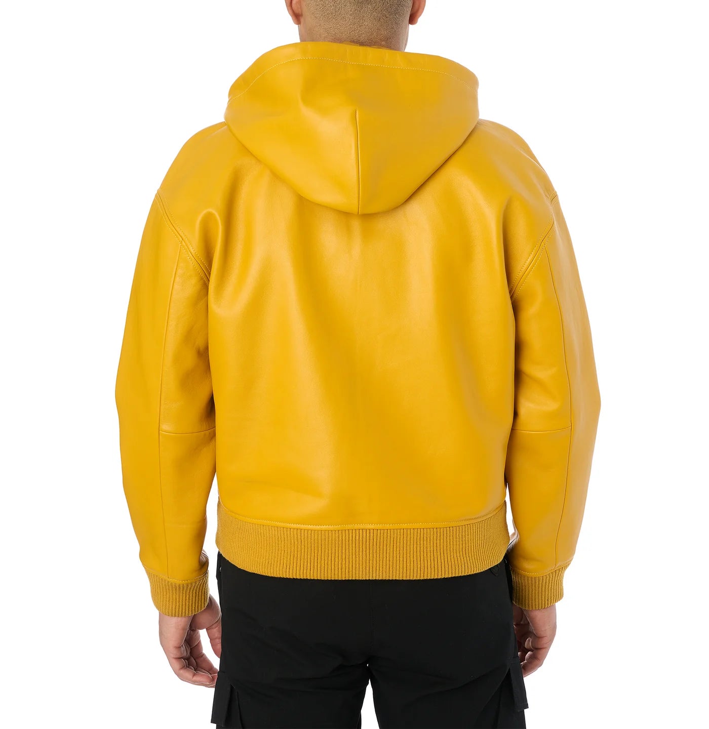 Script Nappa Leather Hoodie