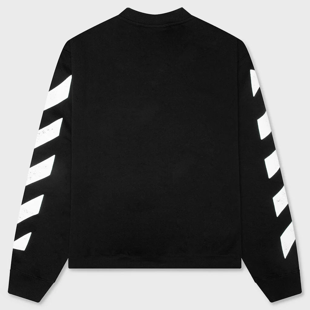 Off White L/AB Diag Crewneck Sweatshirt