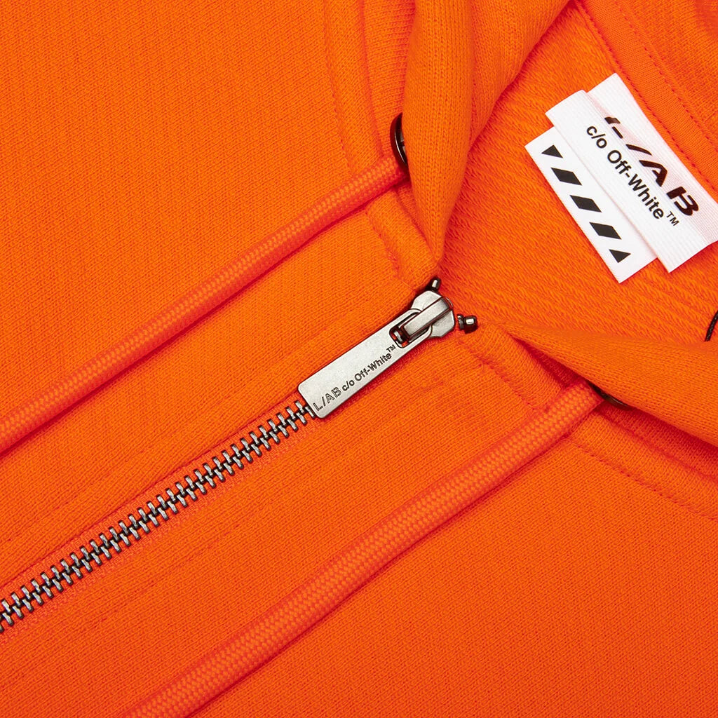 Off White L/AB Diag Full Zip Hoodie