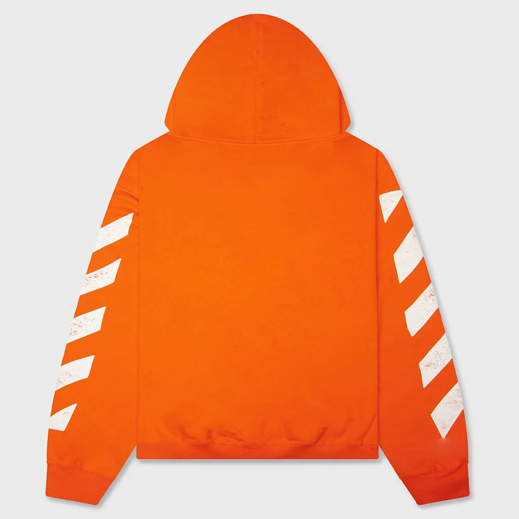 Off White L/AB Diag Full Zip Hoodie
