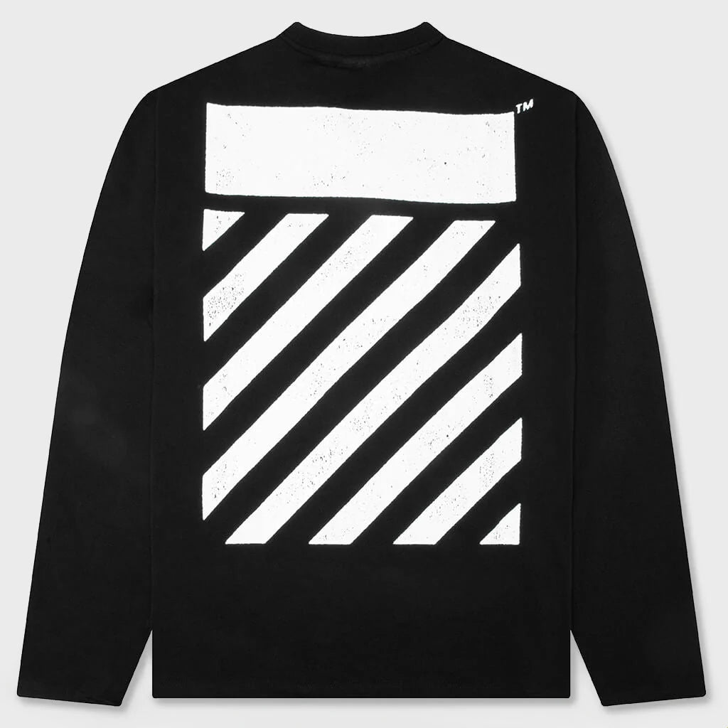 Off White L/AB Diag Long Sleeve Tee