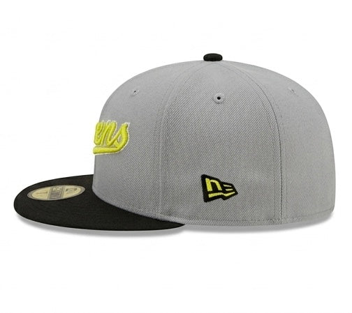 New Era Grey / Black / Neon Queens Fitted