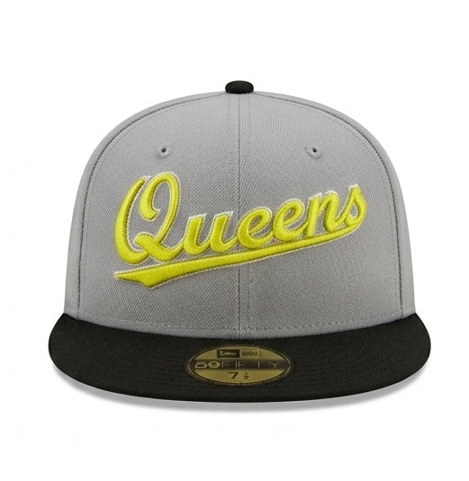 New Era Grey / Black / Neon Queens Fitted
