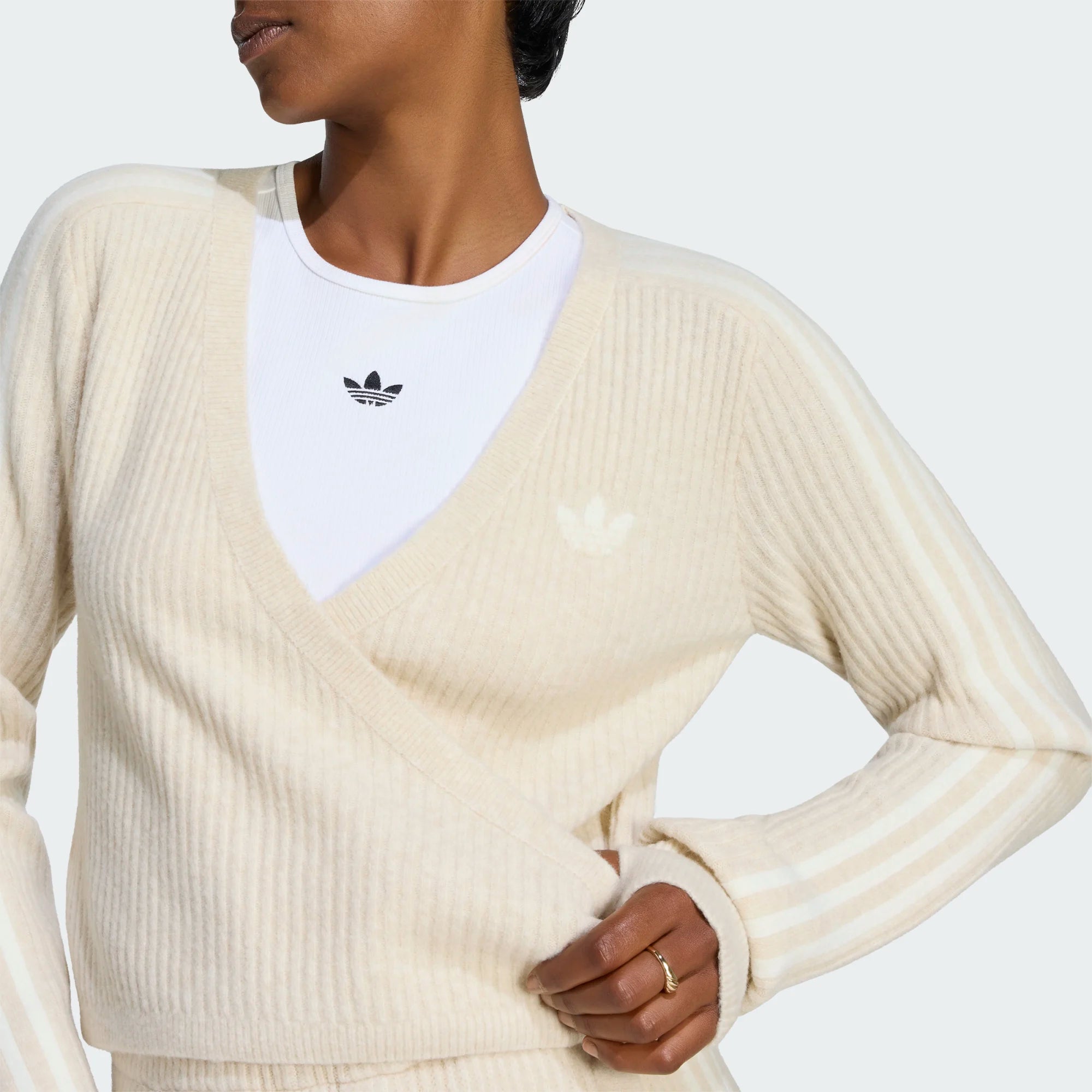 Adidas Womens Original by Jennie Knitted Wrap Around Cardian 