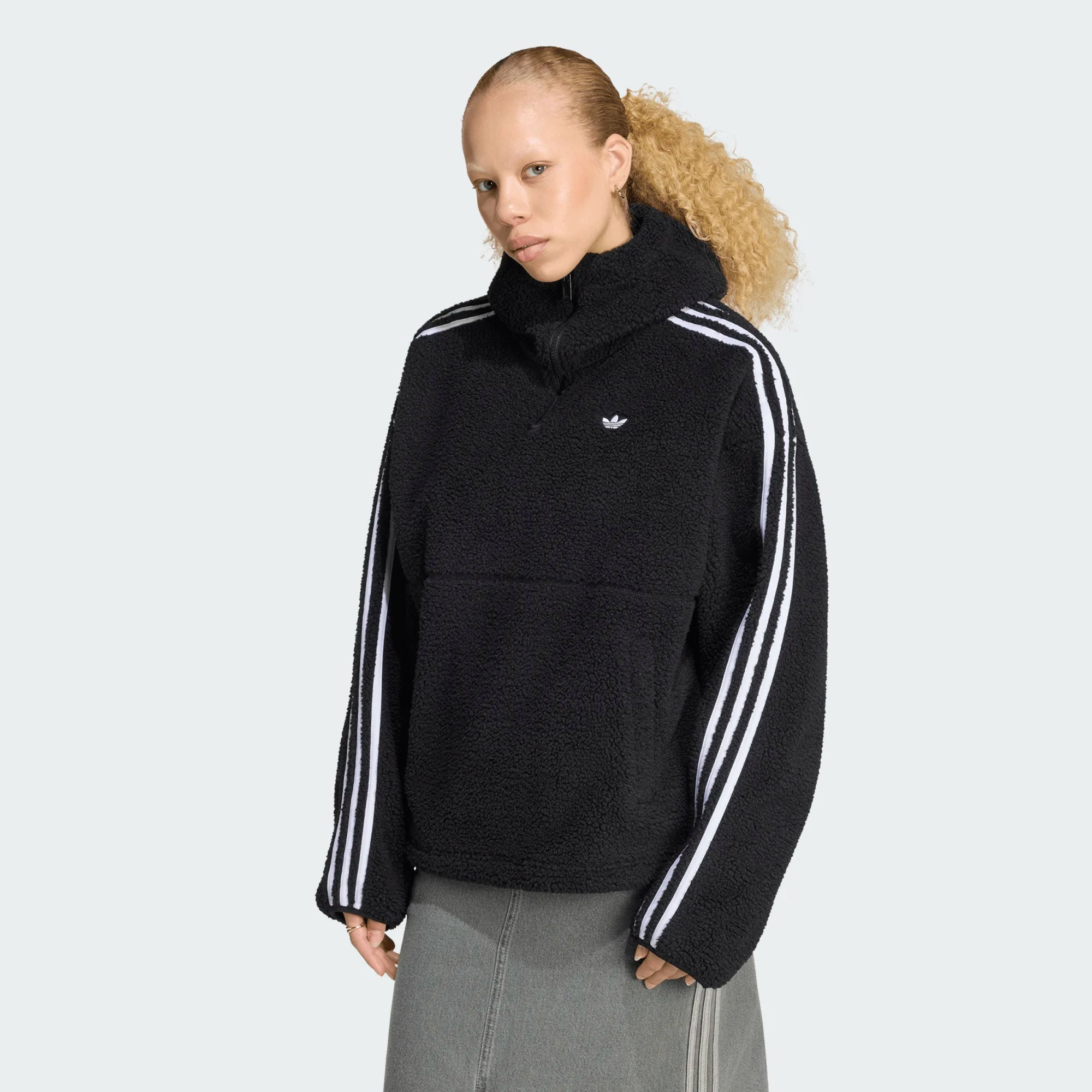Adidas Womens Originals by Jennie Fleece Hoodie Jacket 