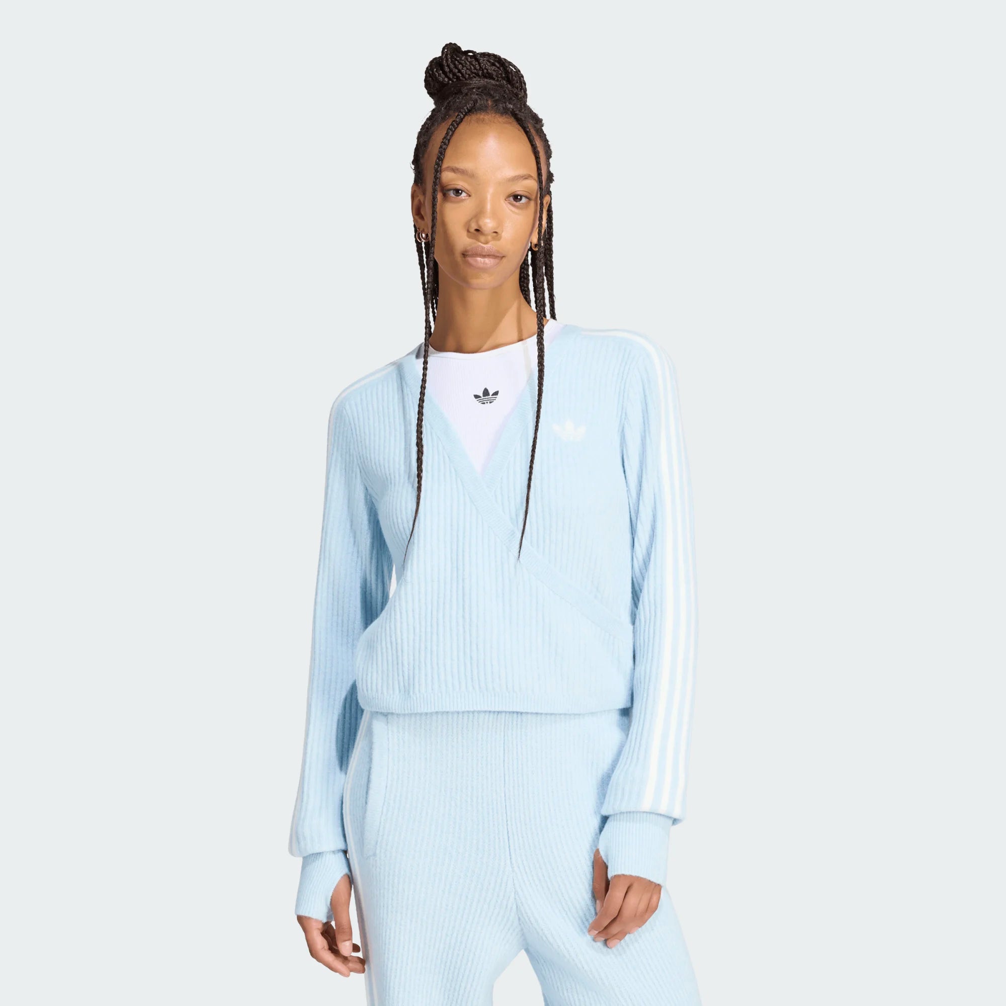 Adidas Womens Original by Jennie Knitted Wrap Around Cardian 