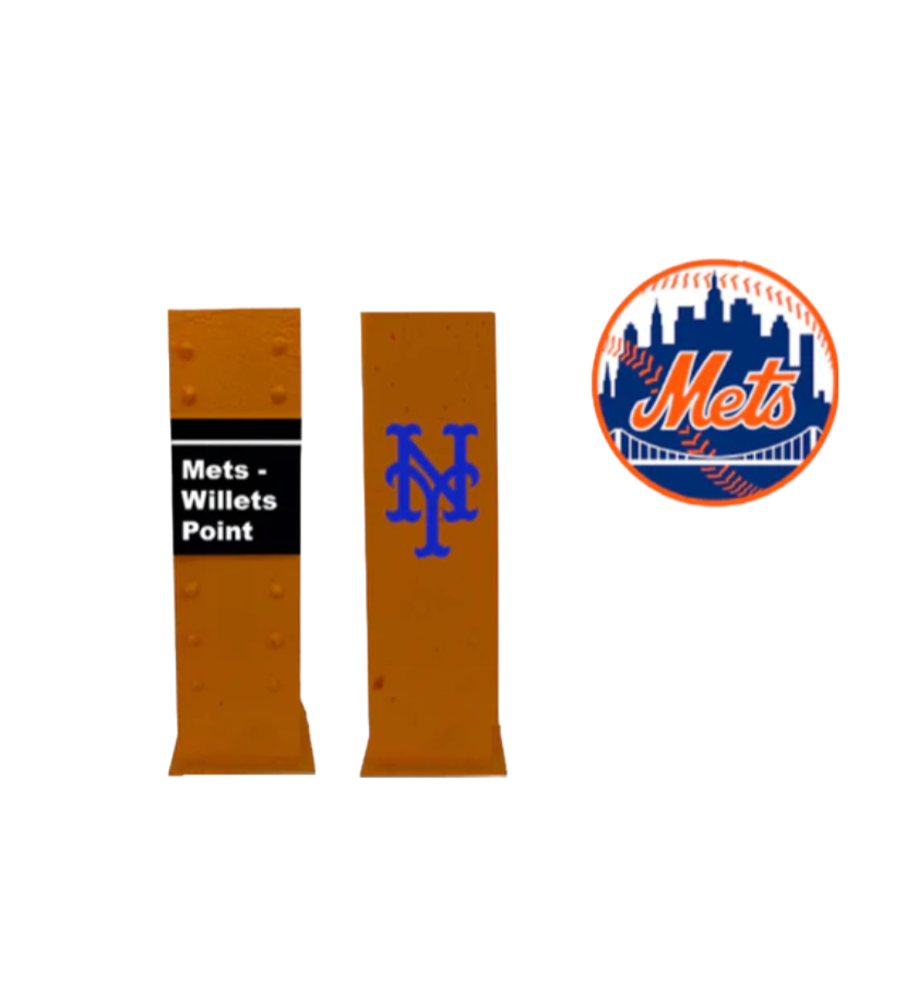 Defiant Industries New York Mets NYC Inspired Subway Station Mini Pillars