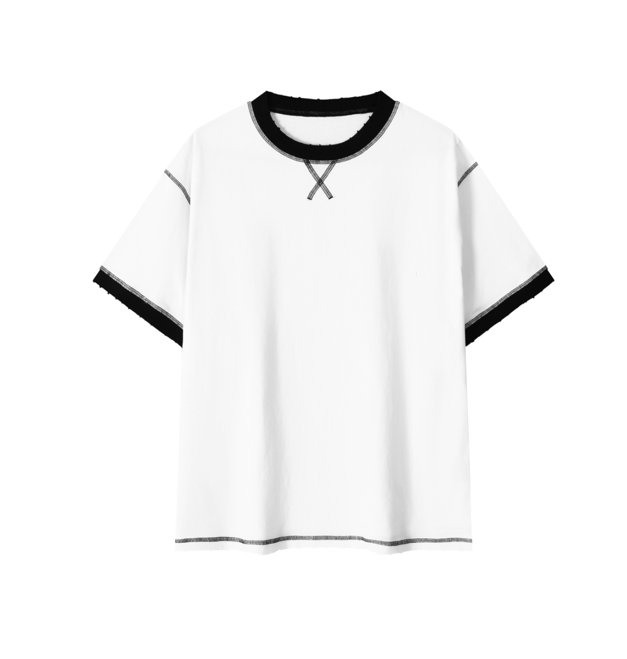 Contrast-Stitched Cotton T-Shirt