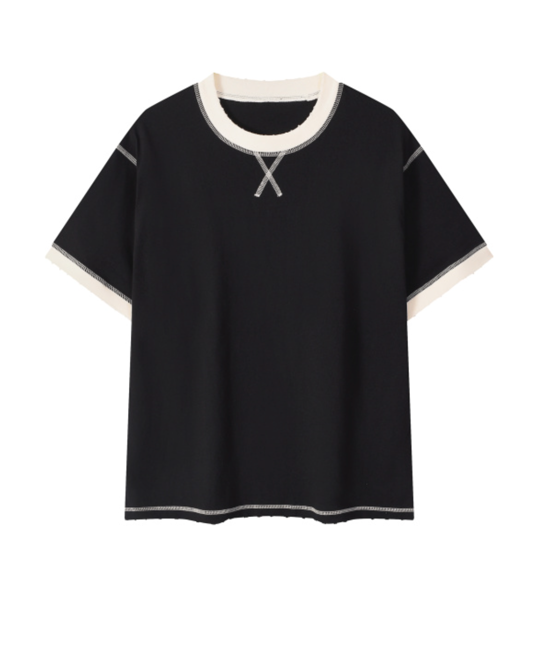 Contrast-Stitched Cotton T-Shirt