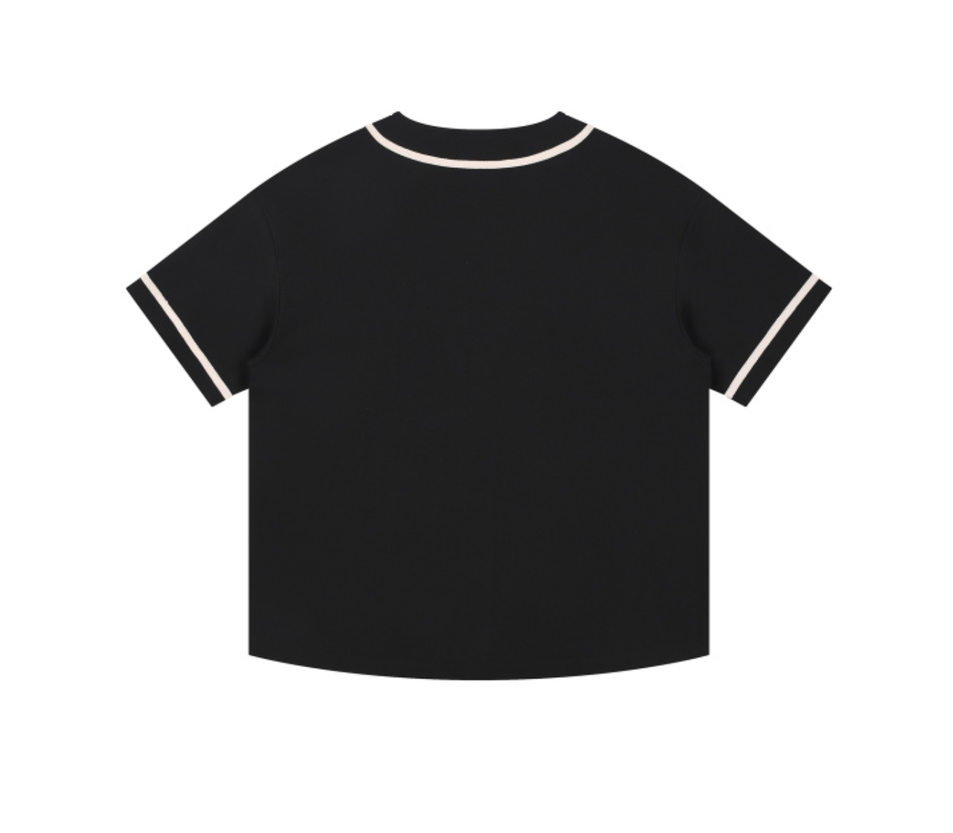 Contrast Piped Button-Up Jersey