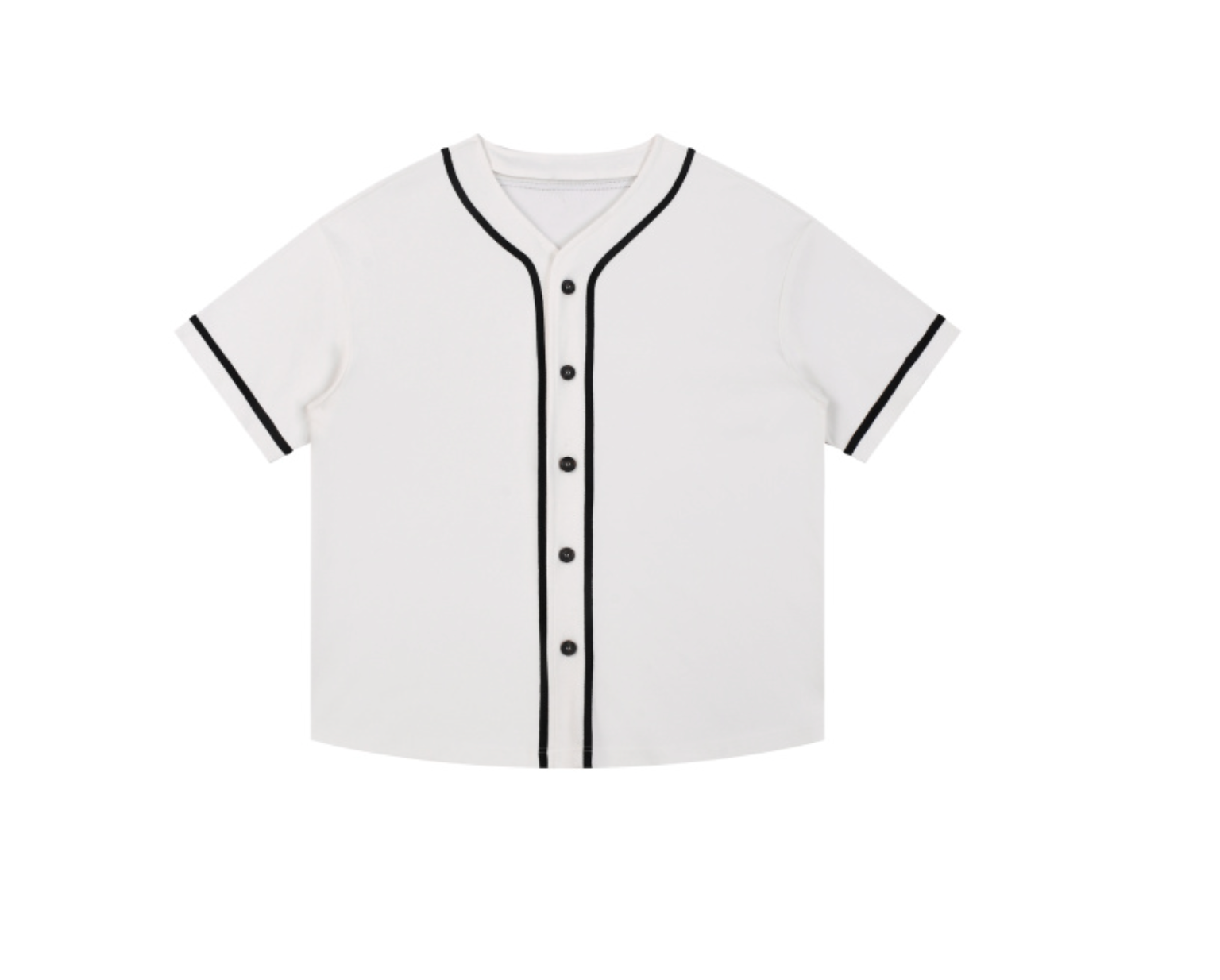 Contrast Piped Button-Up Jersey