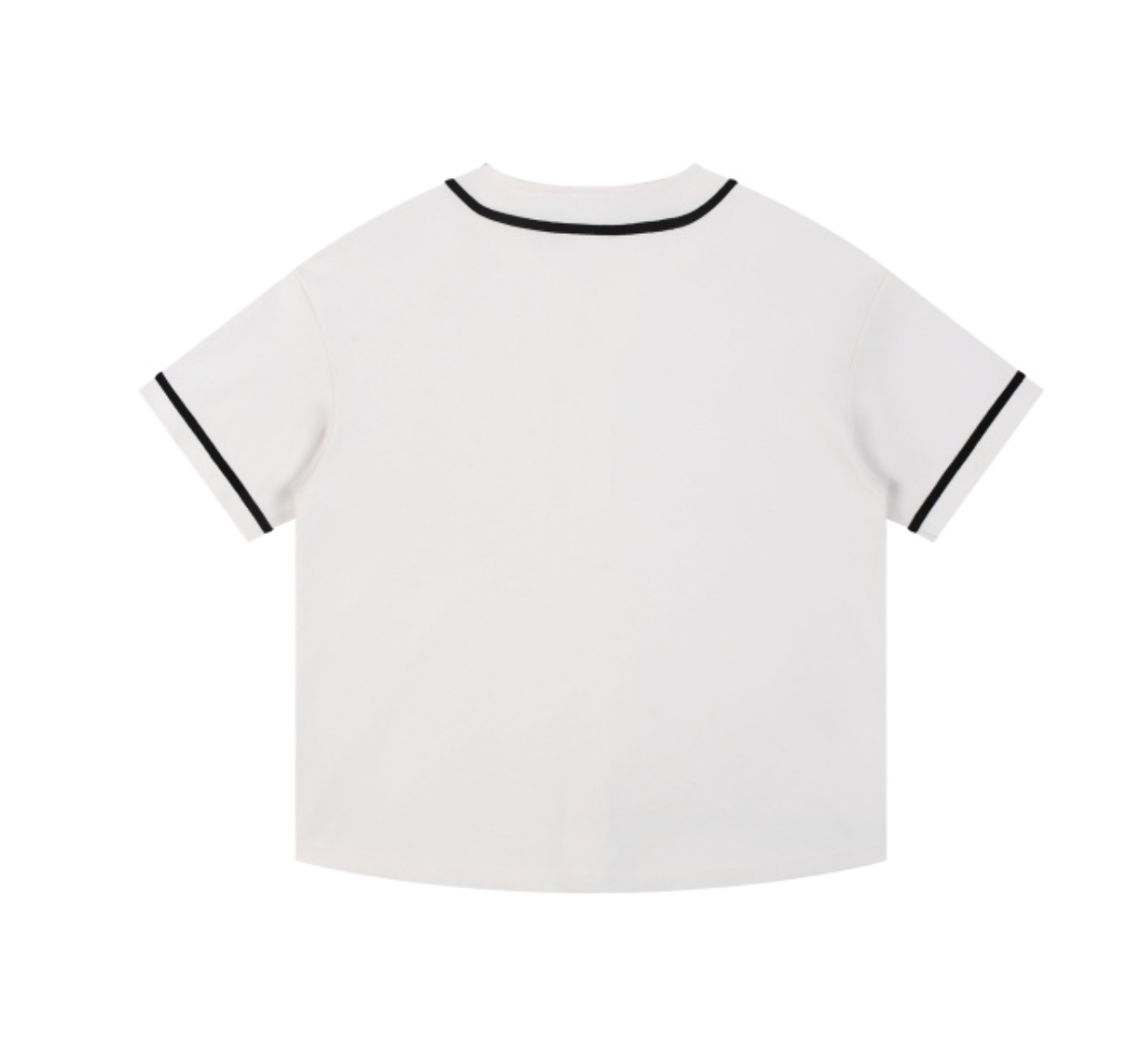 Contrast Piped Button-Up Jersey