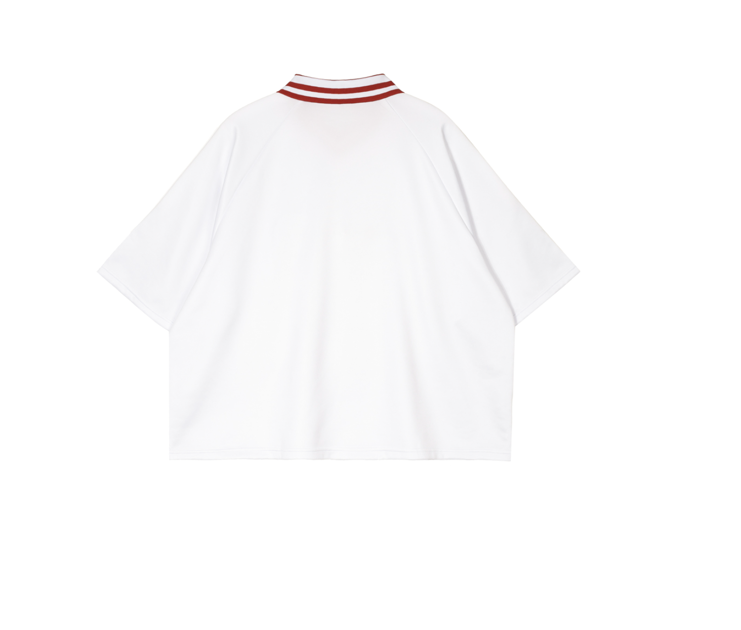Contrast Lapel Collar Boxy T-Shirt