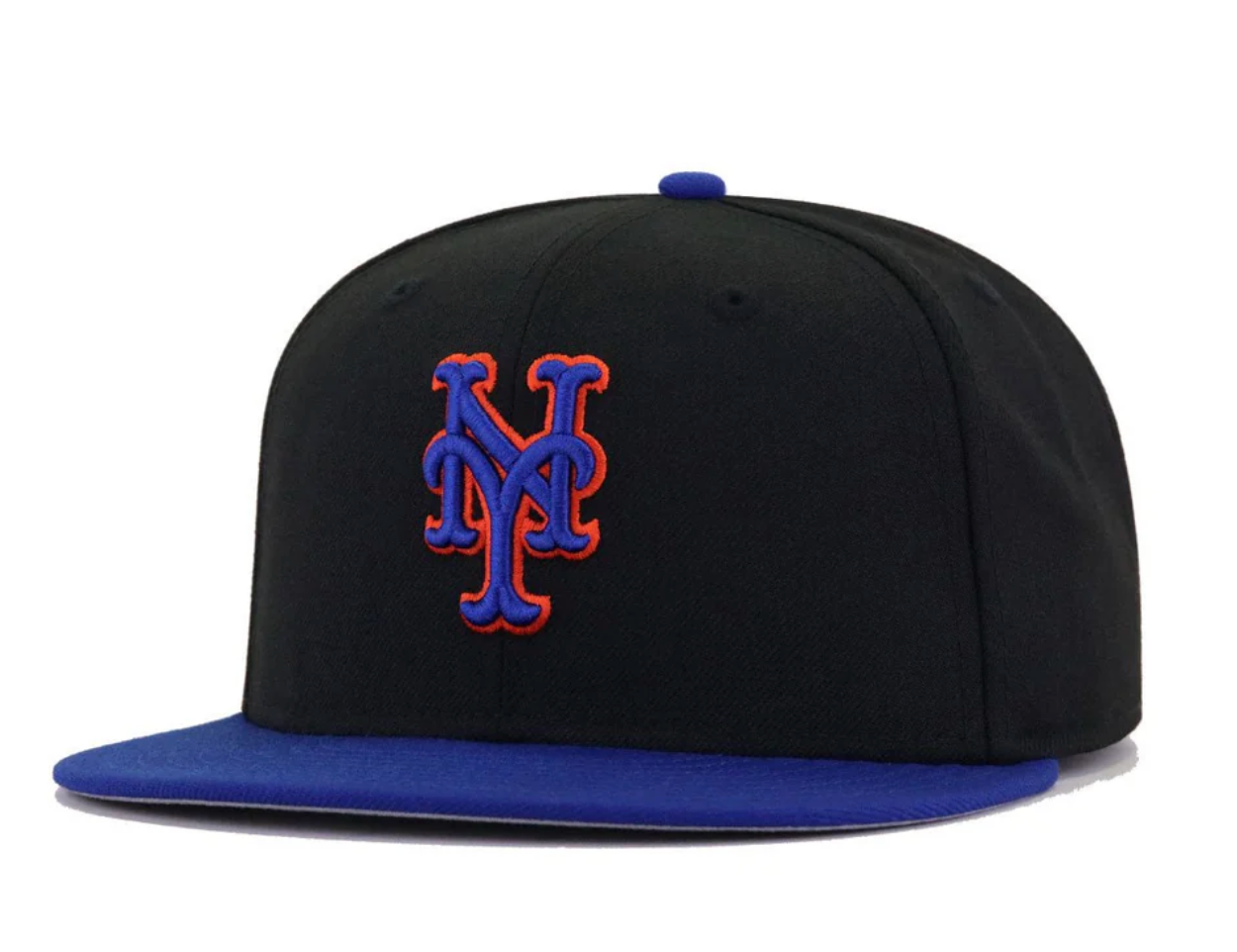 New Era New York Mets Fitted Black Lt. Royal Blue