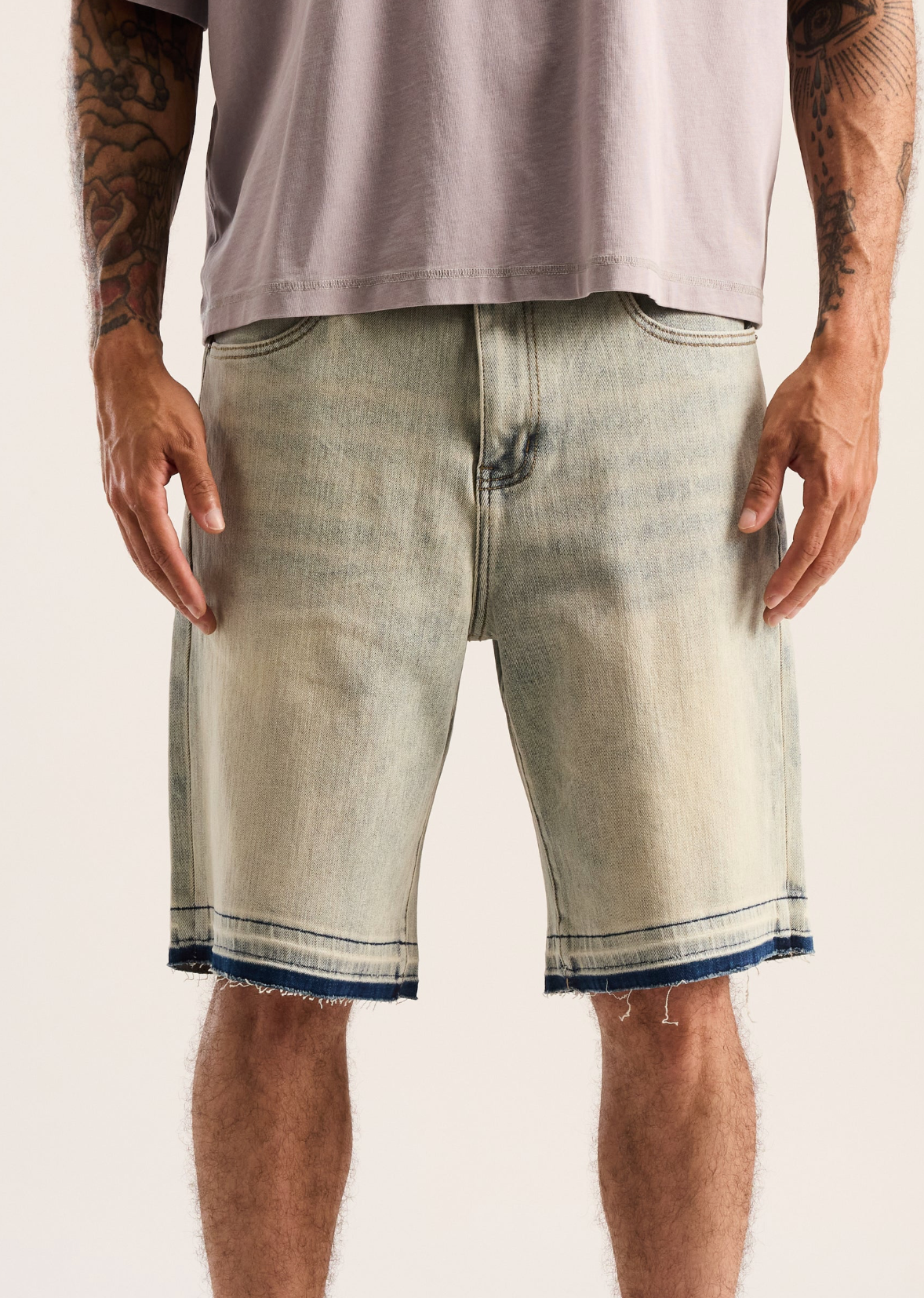 Embellish Easy Shorts Baby Blue