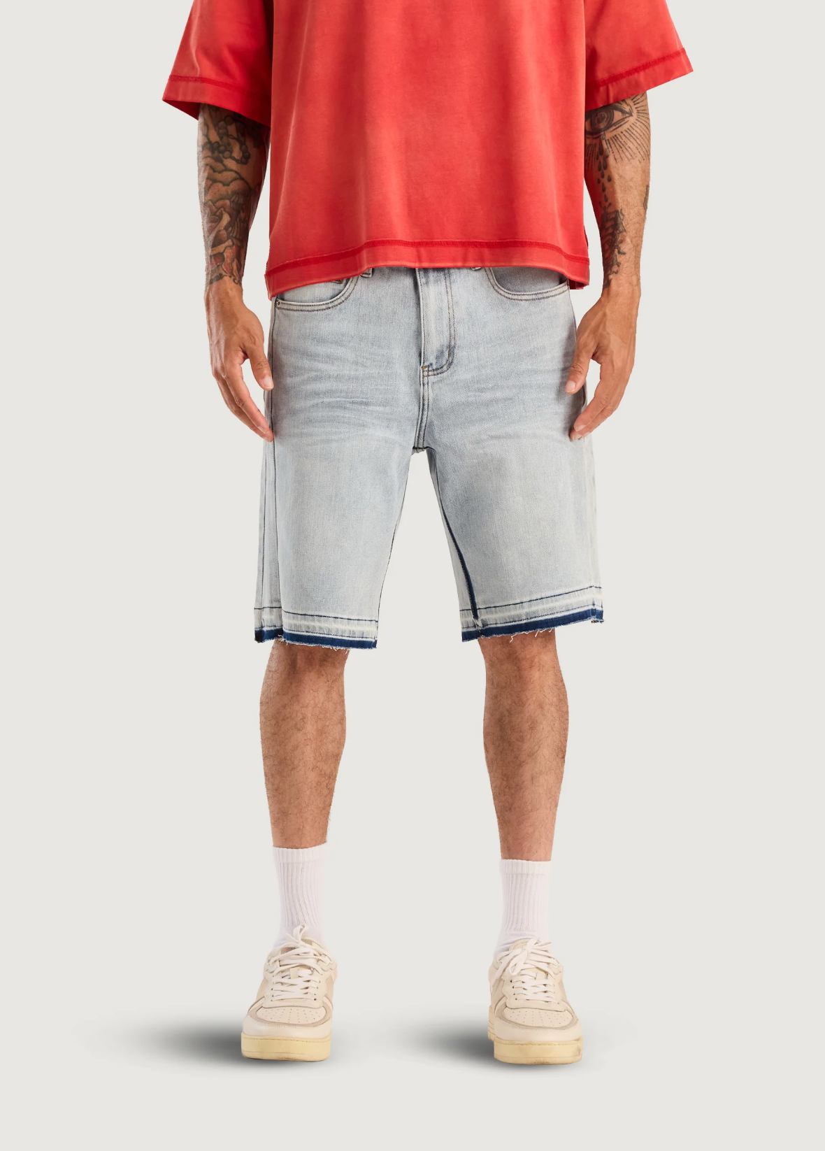 Embellish Easy Shorts Sky Blue