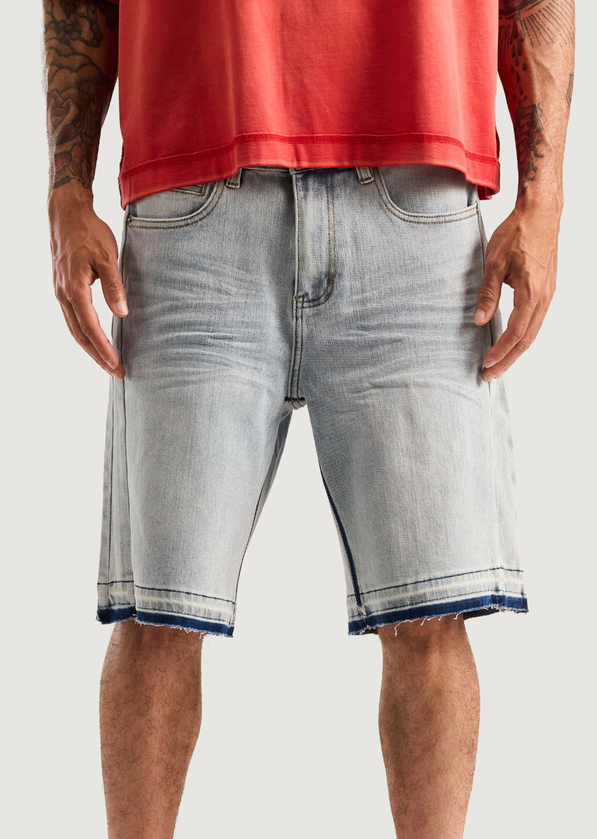 Embellish Easy Shorts Sky Blue