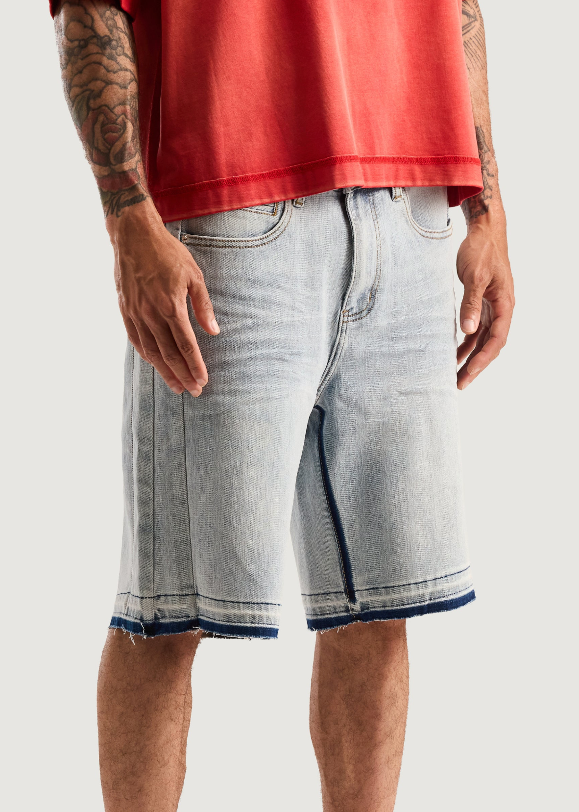 Embellish Easy Shorts Sky Blue