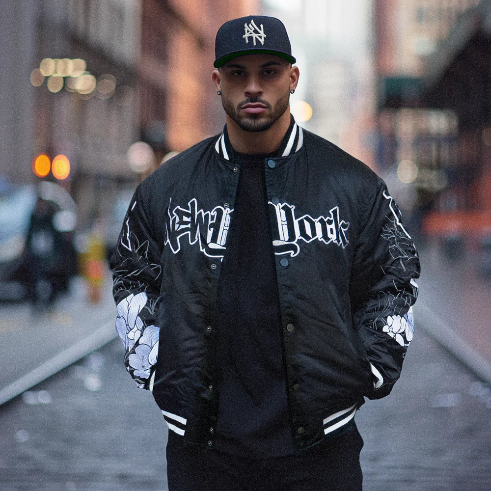 New York Split Logo Bomber Jacket