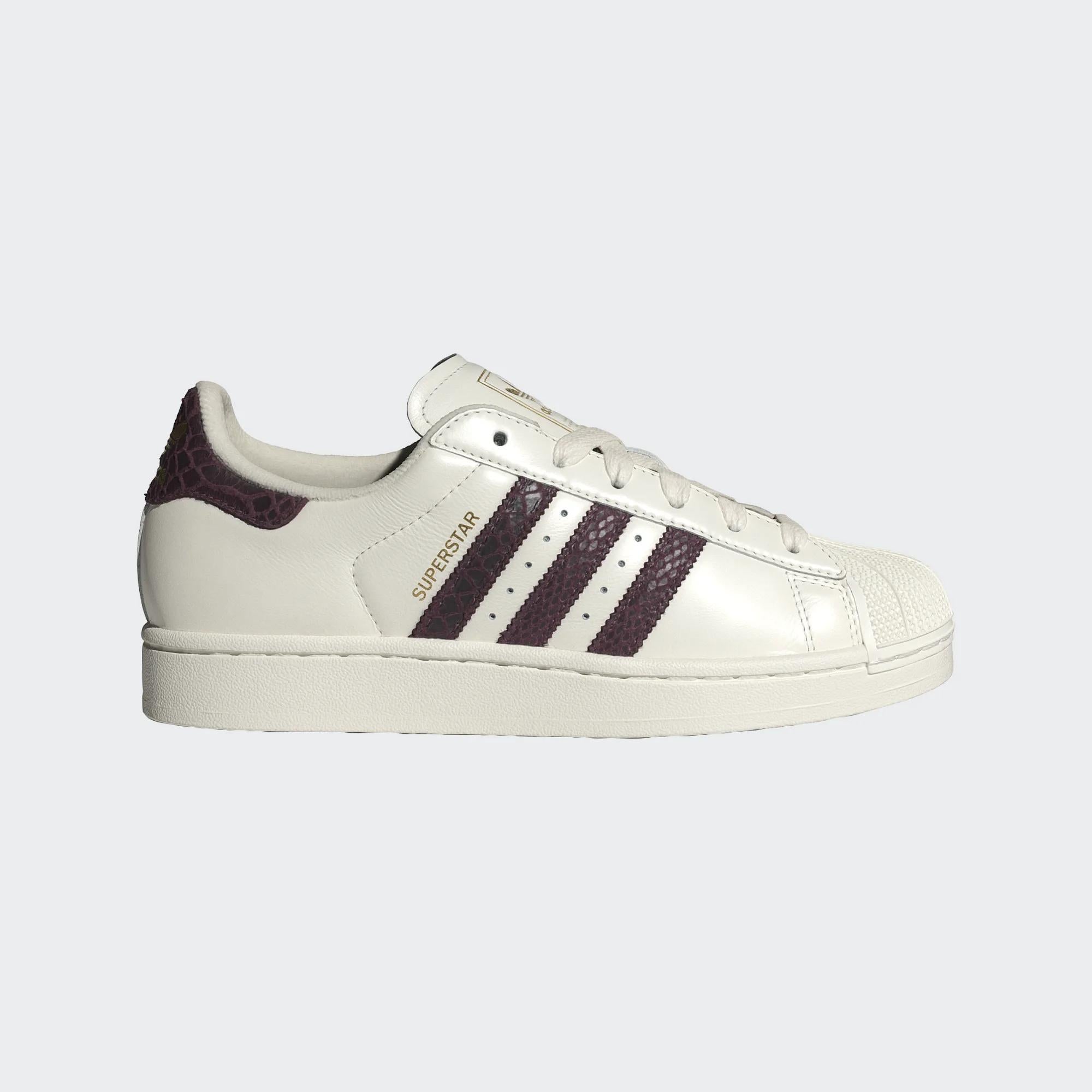 SUPERSTAR II W OWHITE/MAROON/GOLDMT