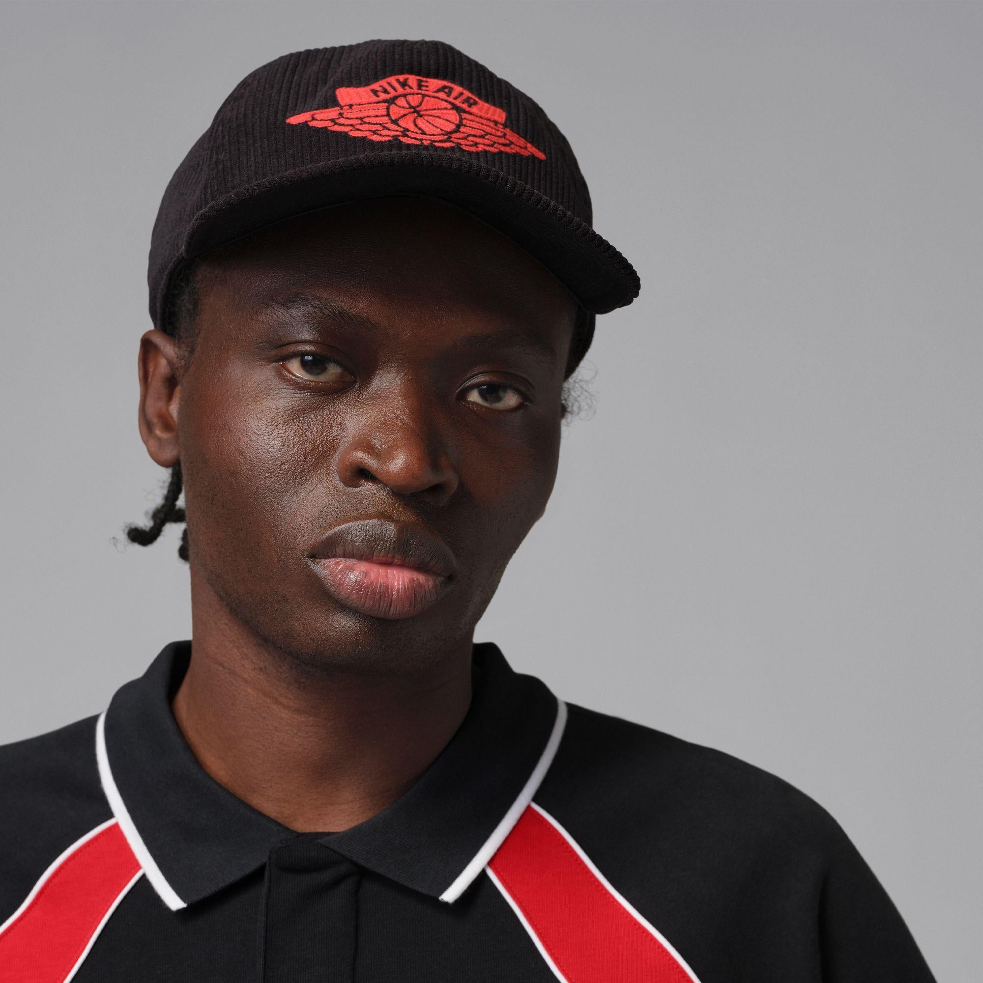 Jordan Flight Long-Sleeve Polo Jersey “Black/Red”