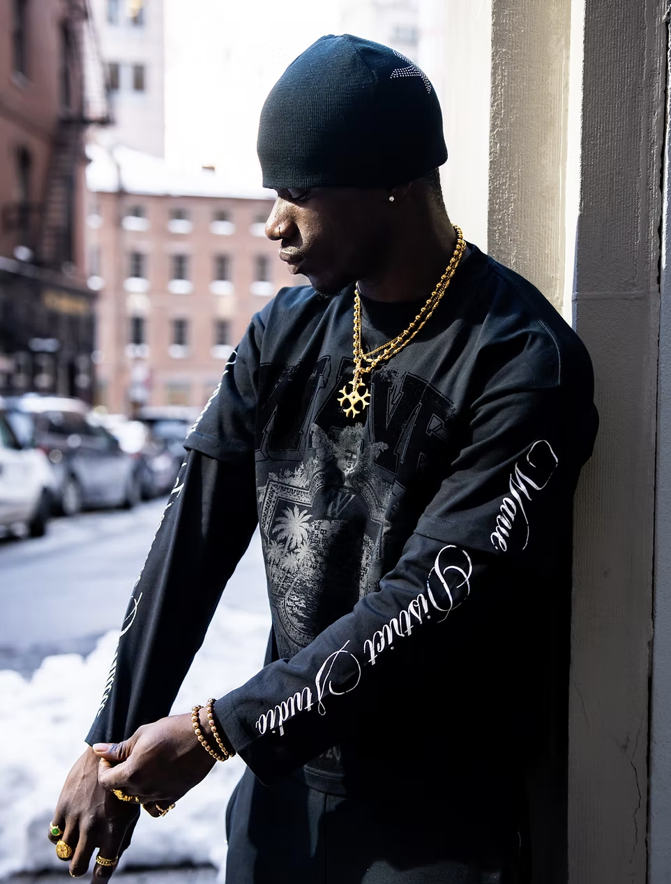 Picasso Black Layered Shirt