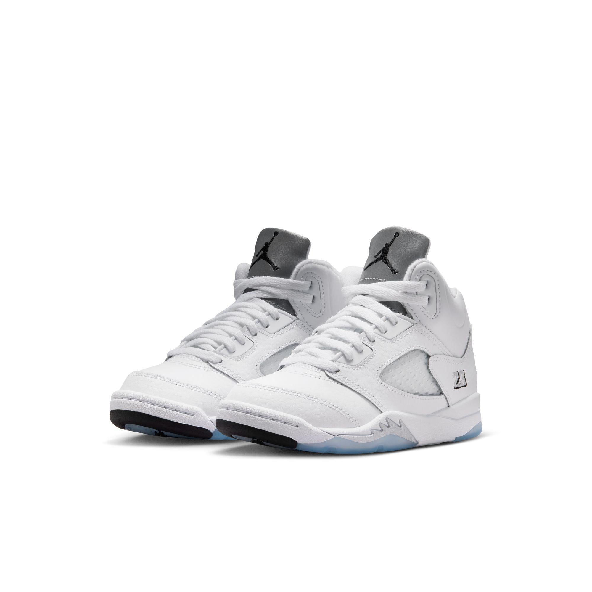 Jordan 5 Retro Preschool “White Metallic”