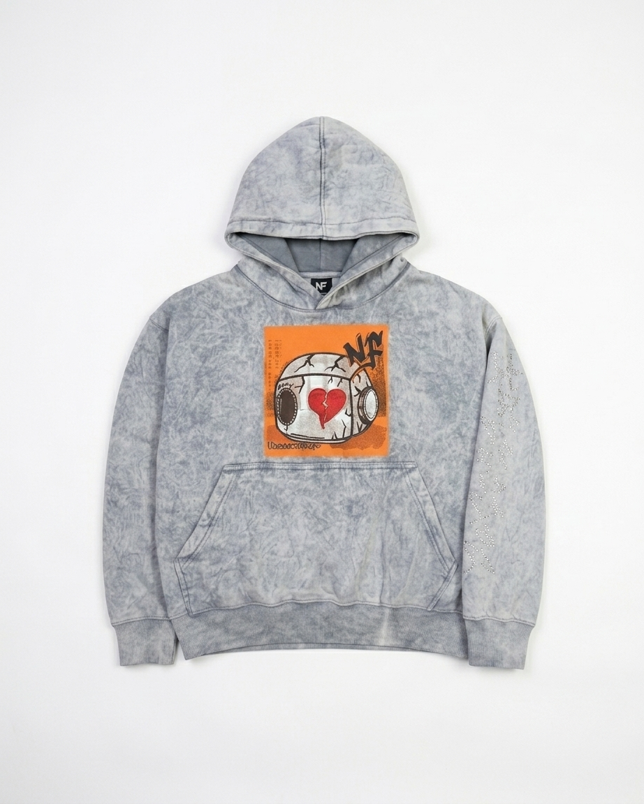 No Feeling Heather Grey Hoodie