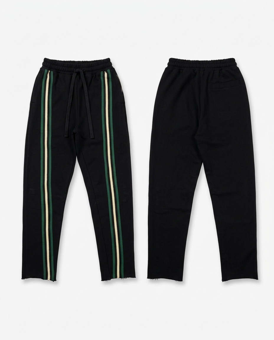 Crew District Black & Green Pant