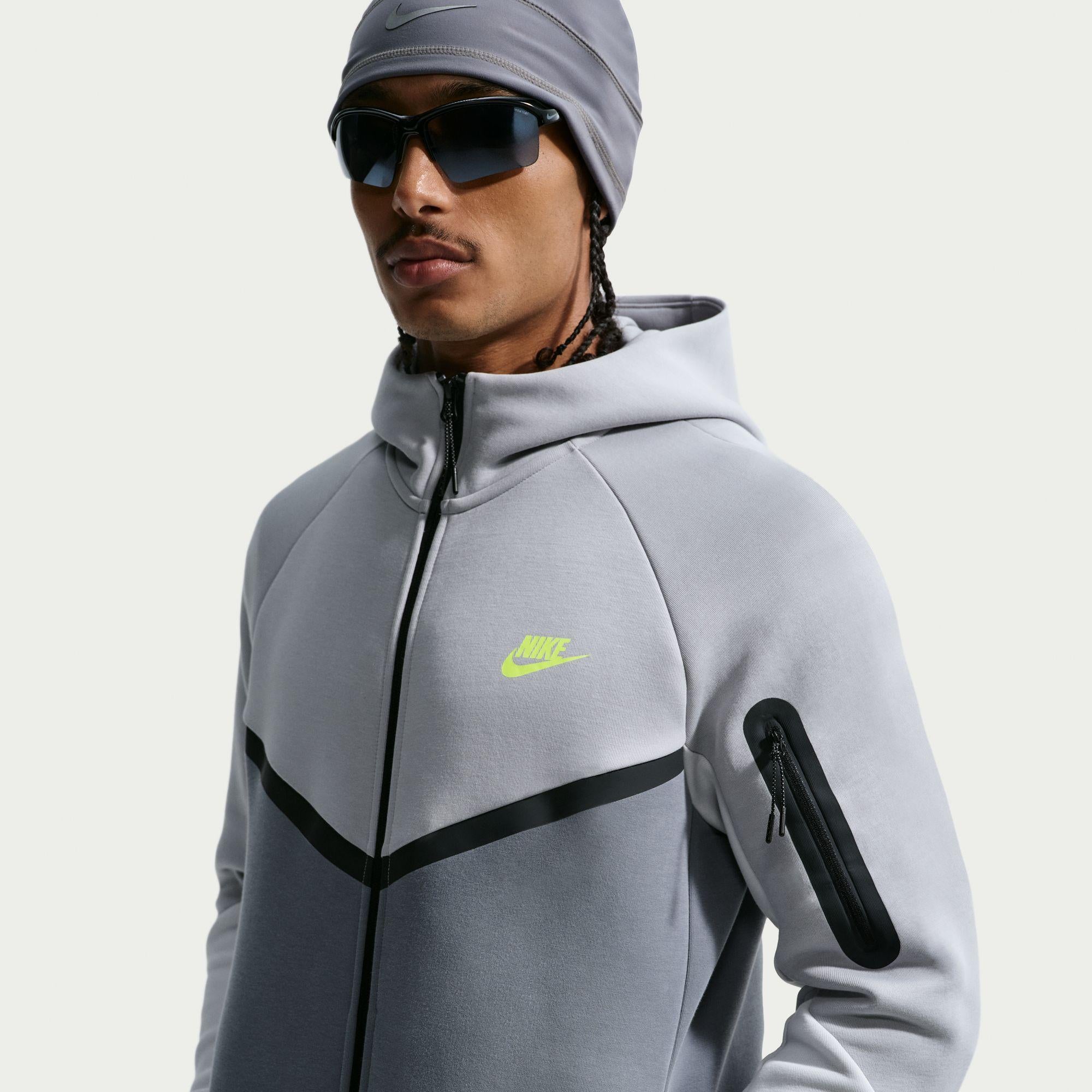 Nike Tech Fleece Windrunner Full-Zip Jacket “Smoke Grey/Volt”