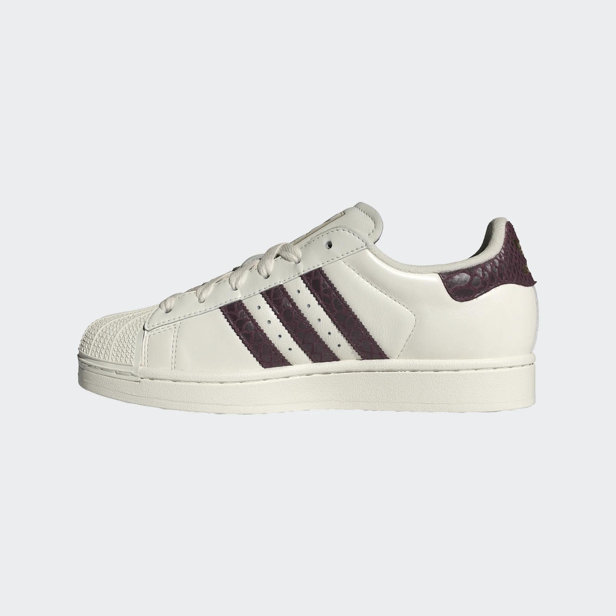 SUPERSTAR II W OWHITE/MAROON/GOLDMT